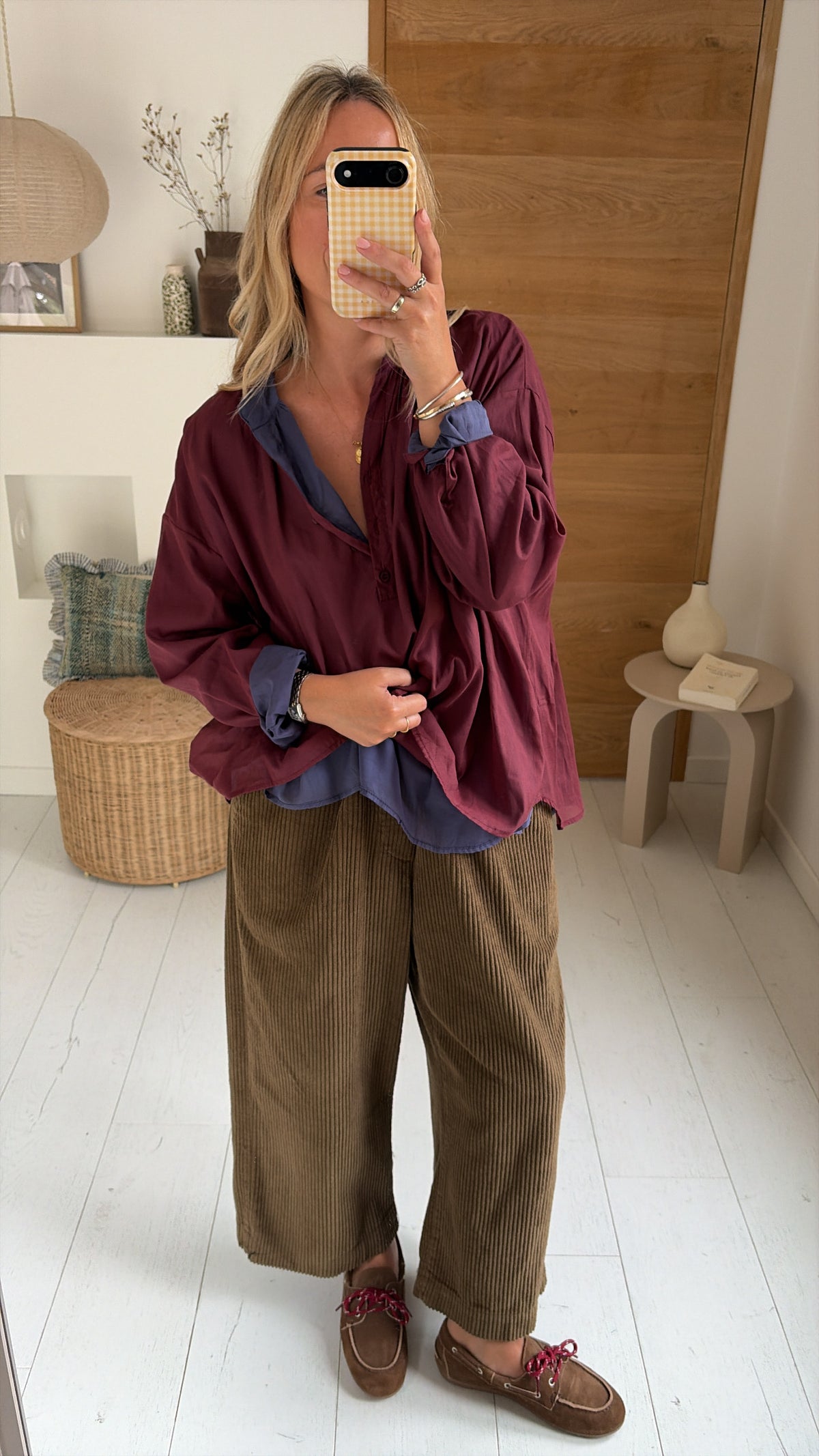 Blouse Max bicolore vigne