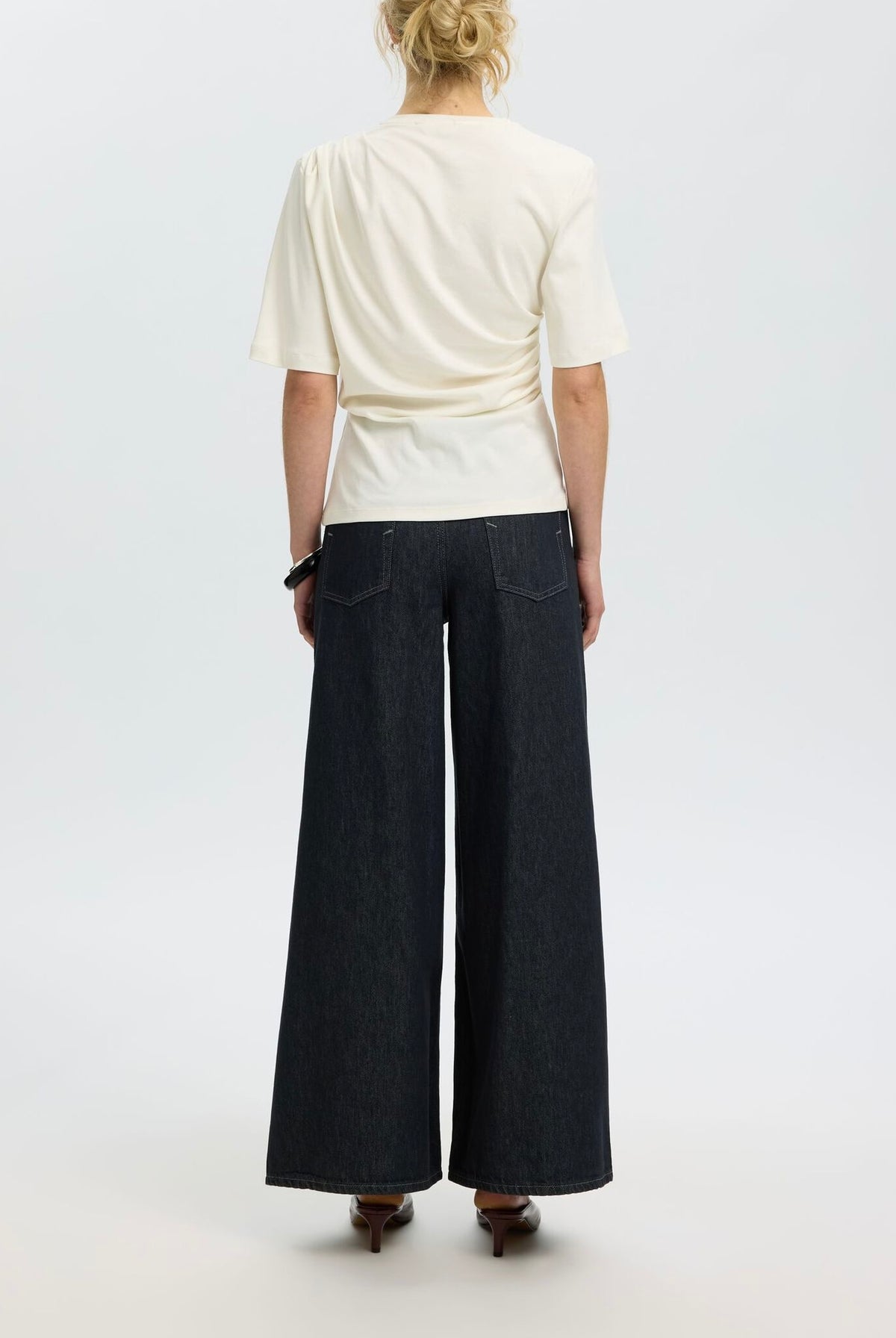 t-shirt Woline ecru – Selected