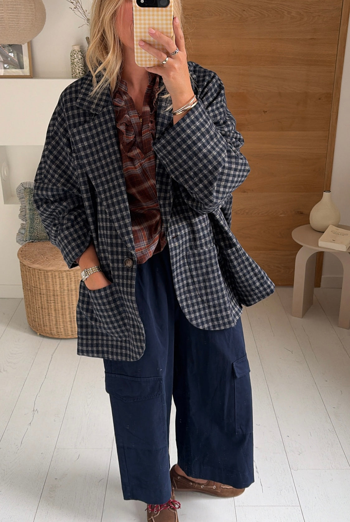 Veste Jacob carreaux navy – CLO