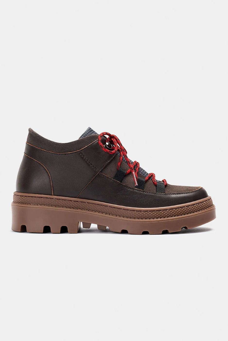 Boots Abra dark brown check – Naguisa