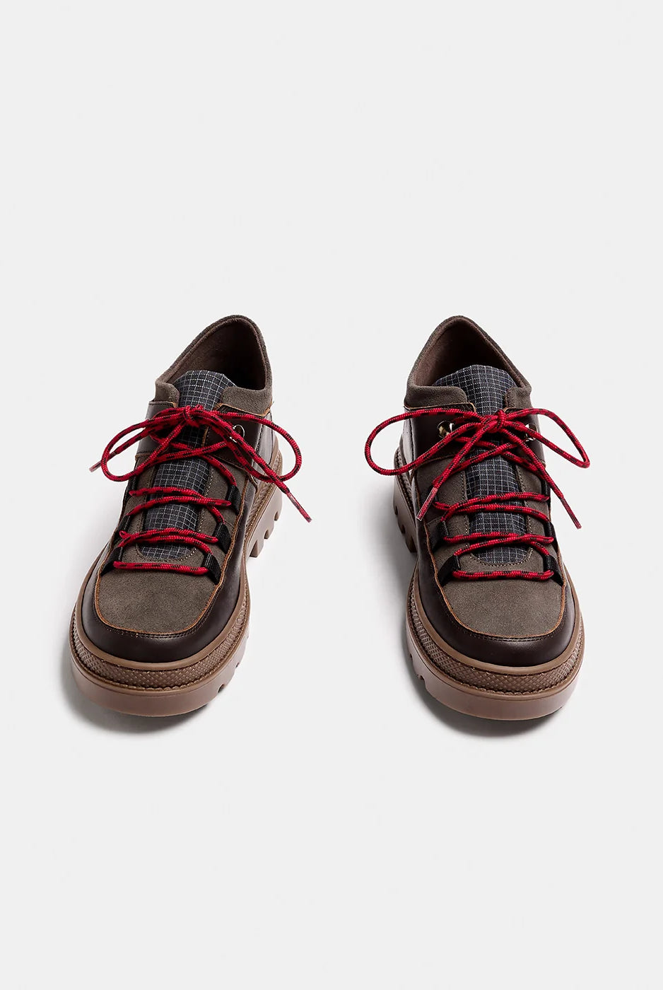 Boots Abra dark brown check – Naguisa