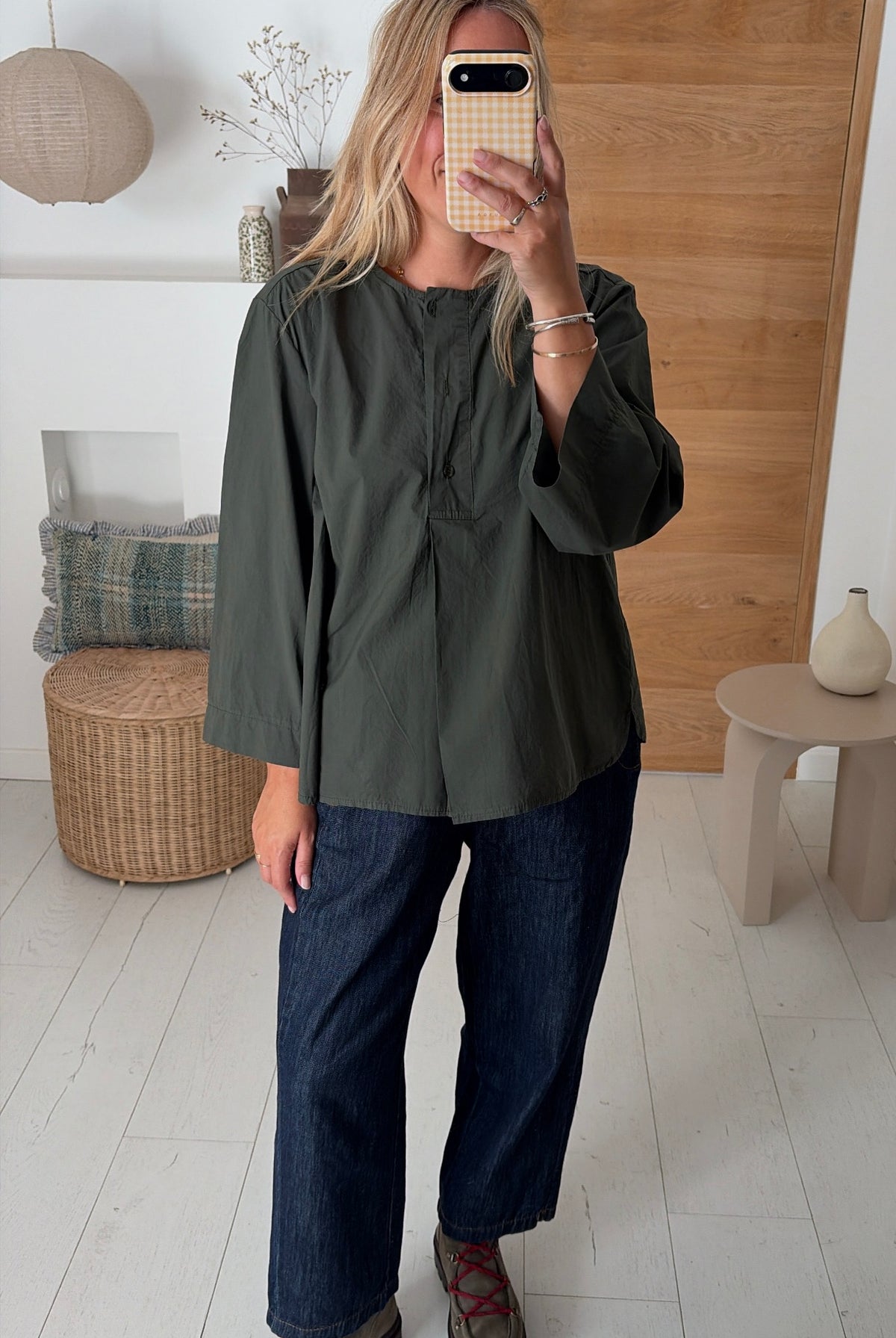 Blouse Anna kaki – Johanna Paris