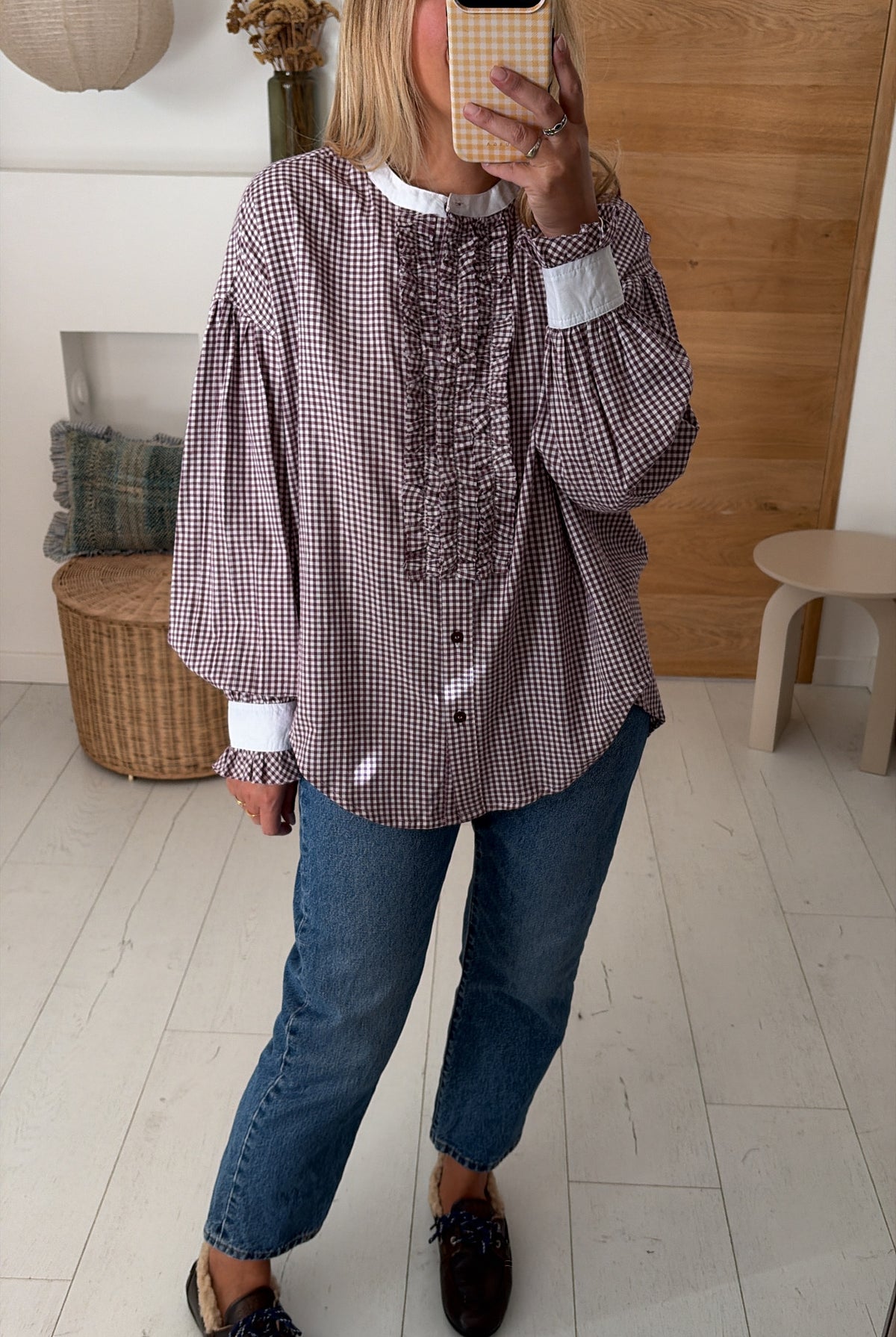 Blusa Maya vichy prune – Ora