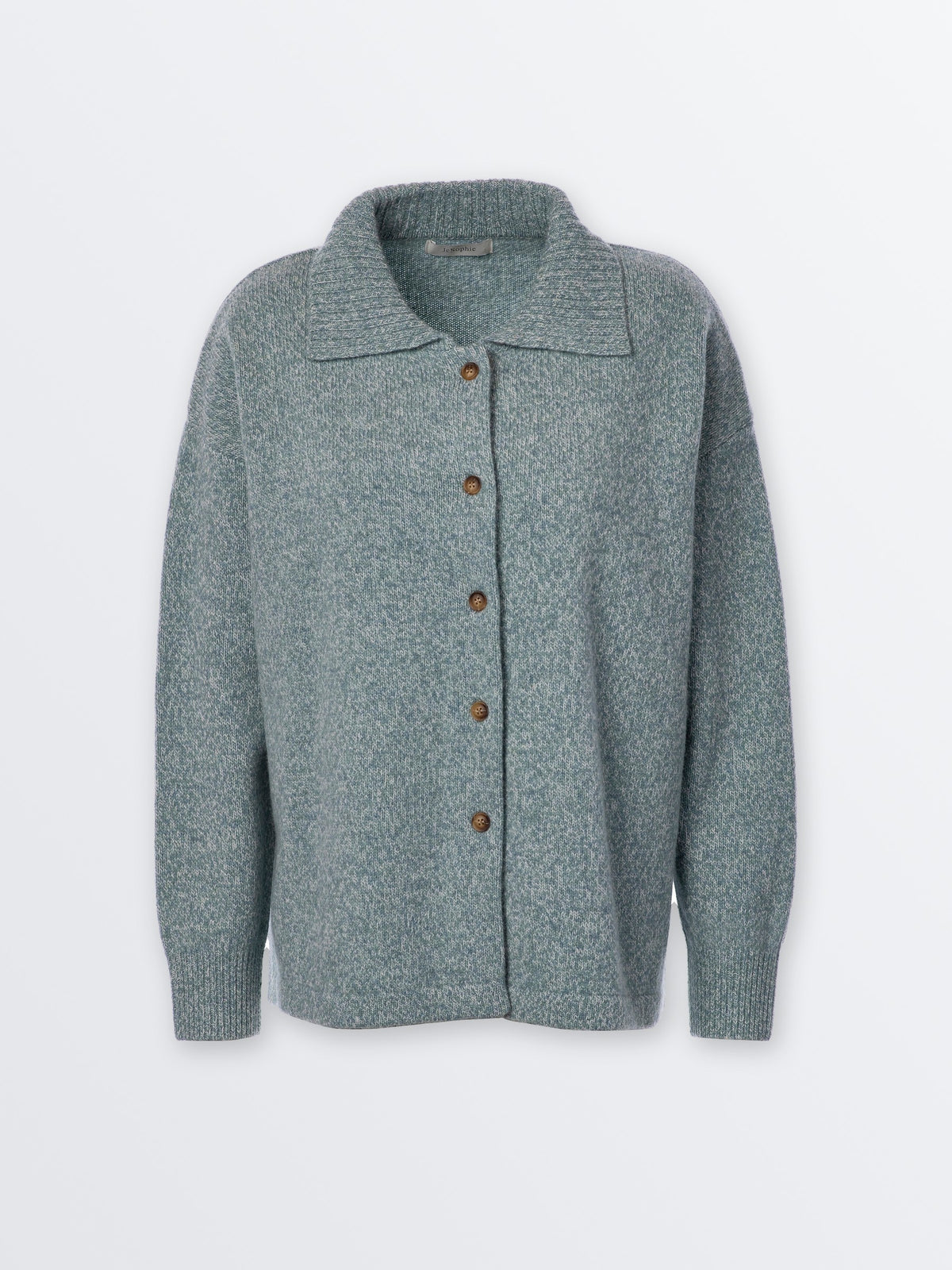 Cardigan Petunia aqua chiné