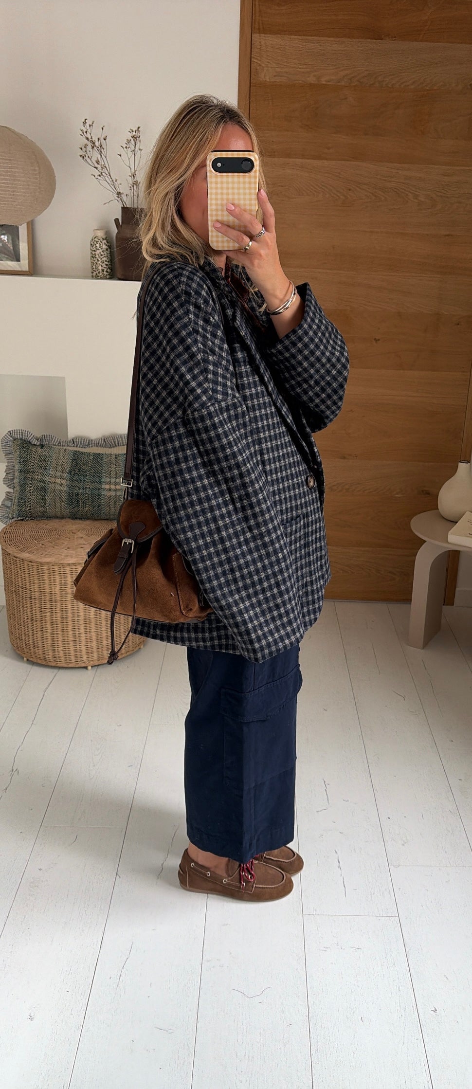 Veste Jacob carreaux navy