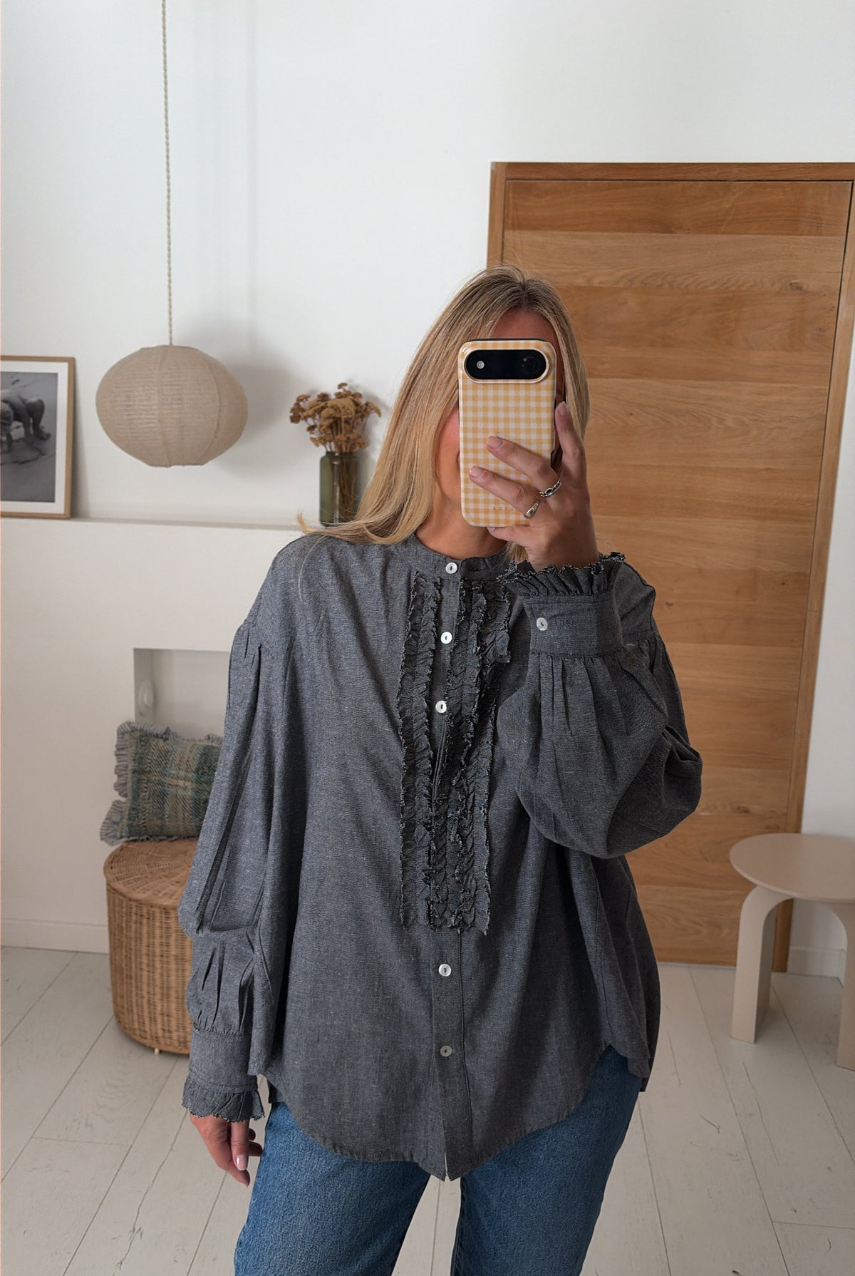 Blouse Maya gris chambray – Ora