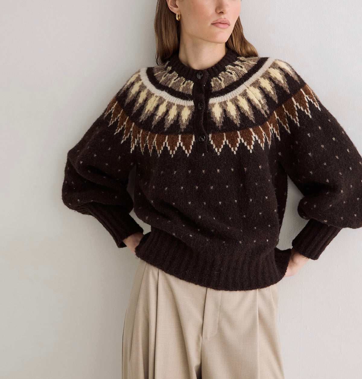 Pull Greta jacquard nordique