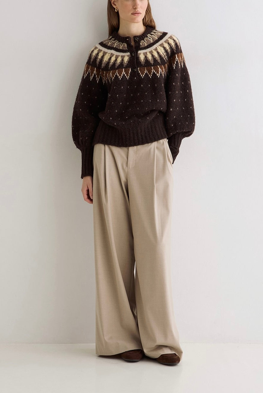 Pull Greta jacquard nordique – Yerse