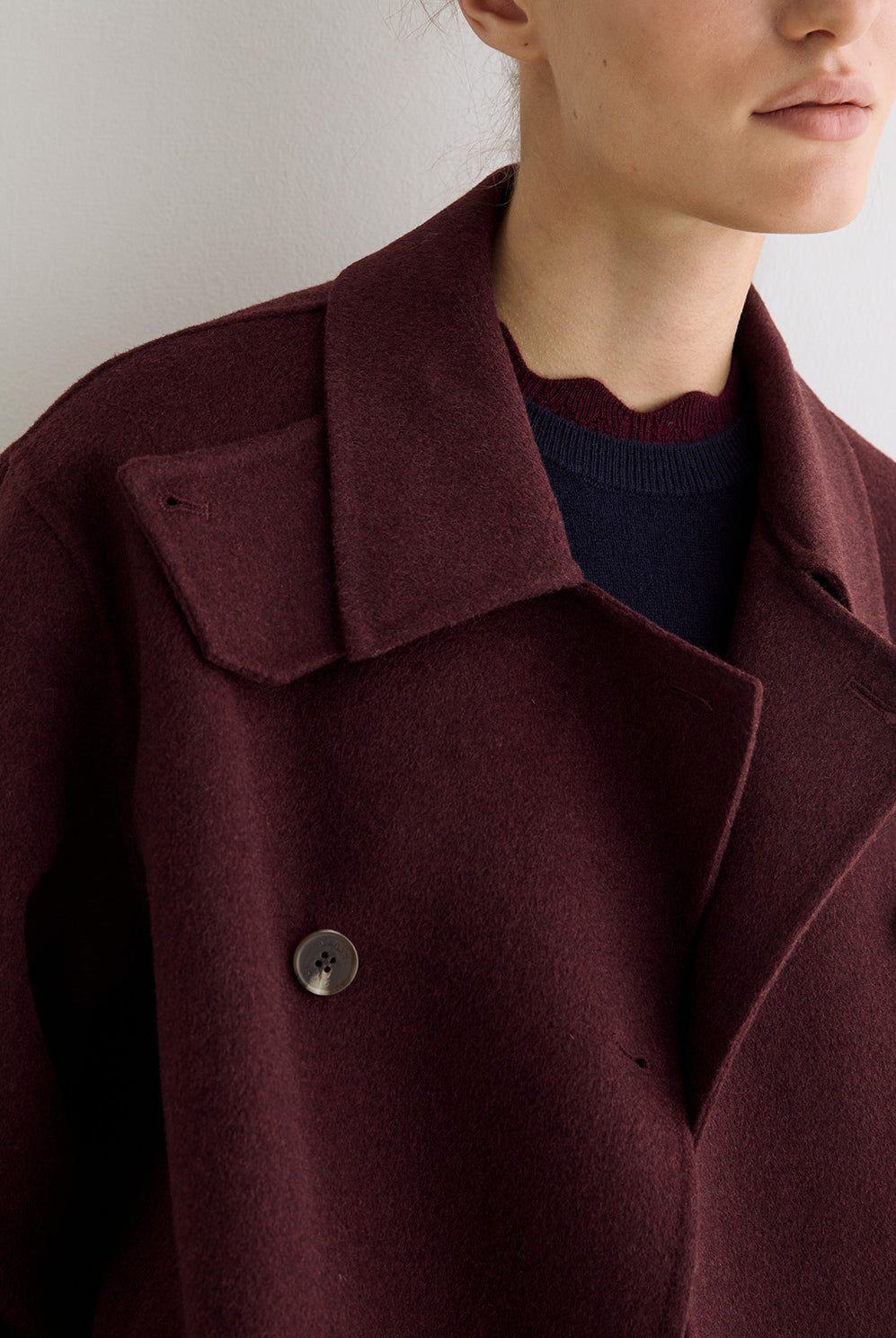 Manteau Mapi wine – Yerse