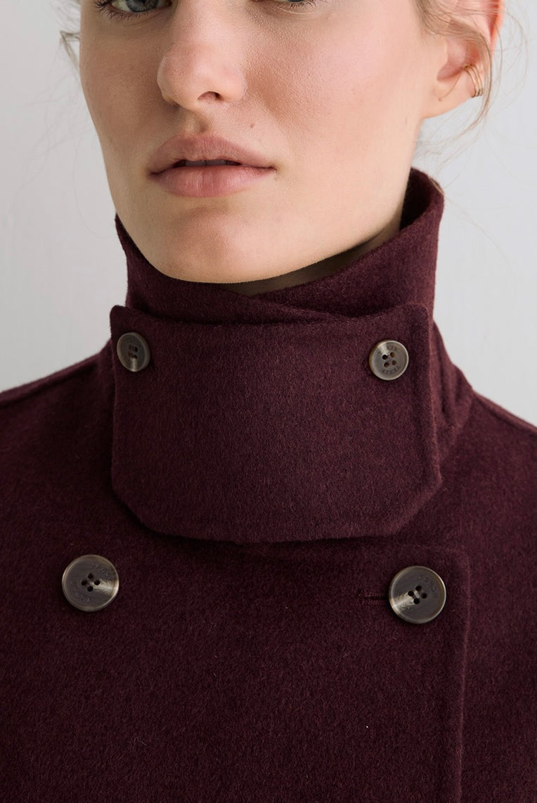 Manteau Mapi wine – Yerse