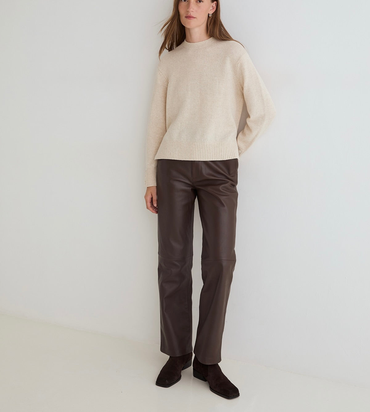 Pantalon Tod cuir choco
