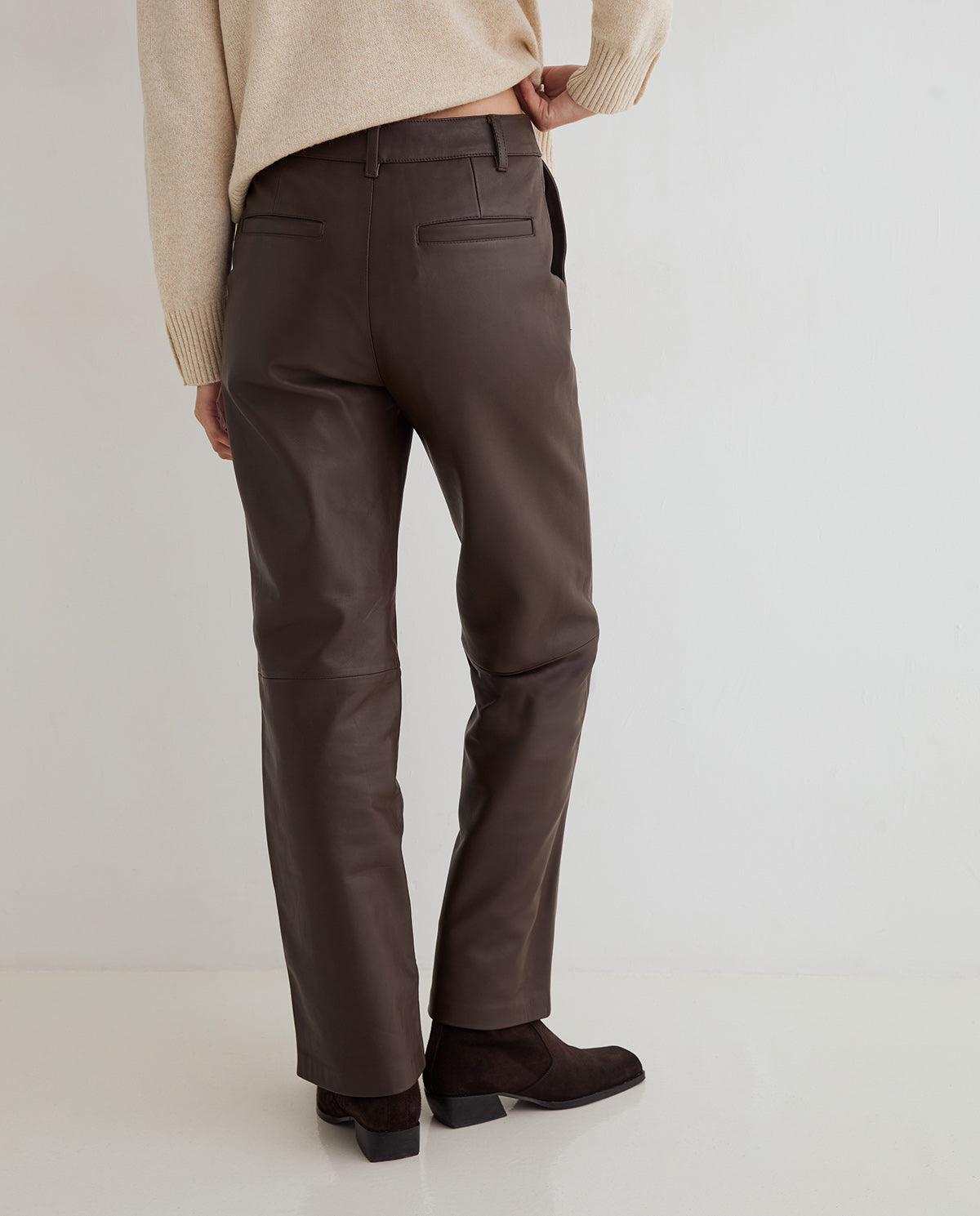 Pantalon Tod cuir choco