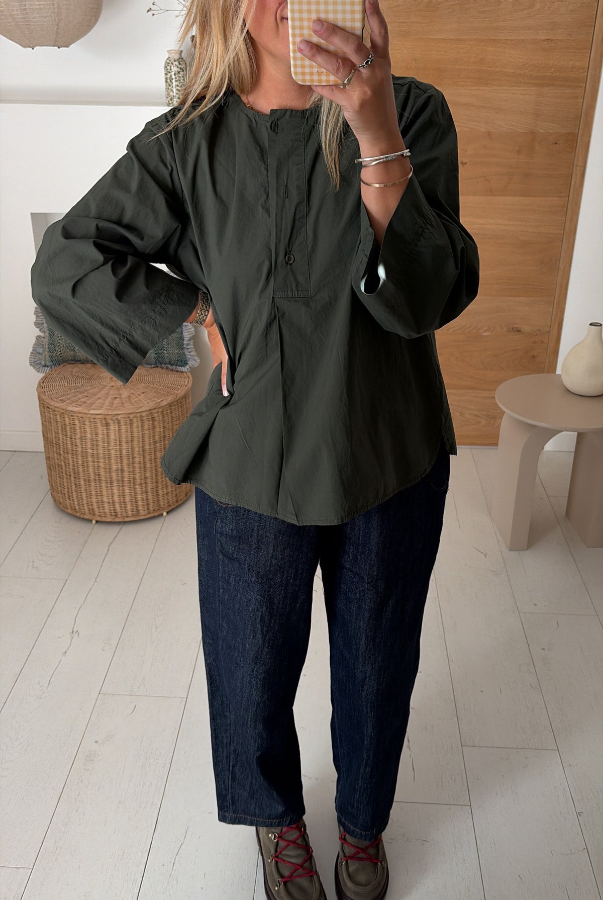 Blouse Anna kaki – Johanna Paris