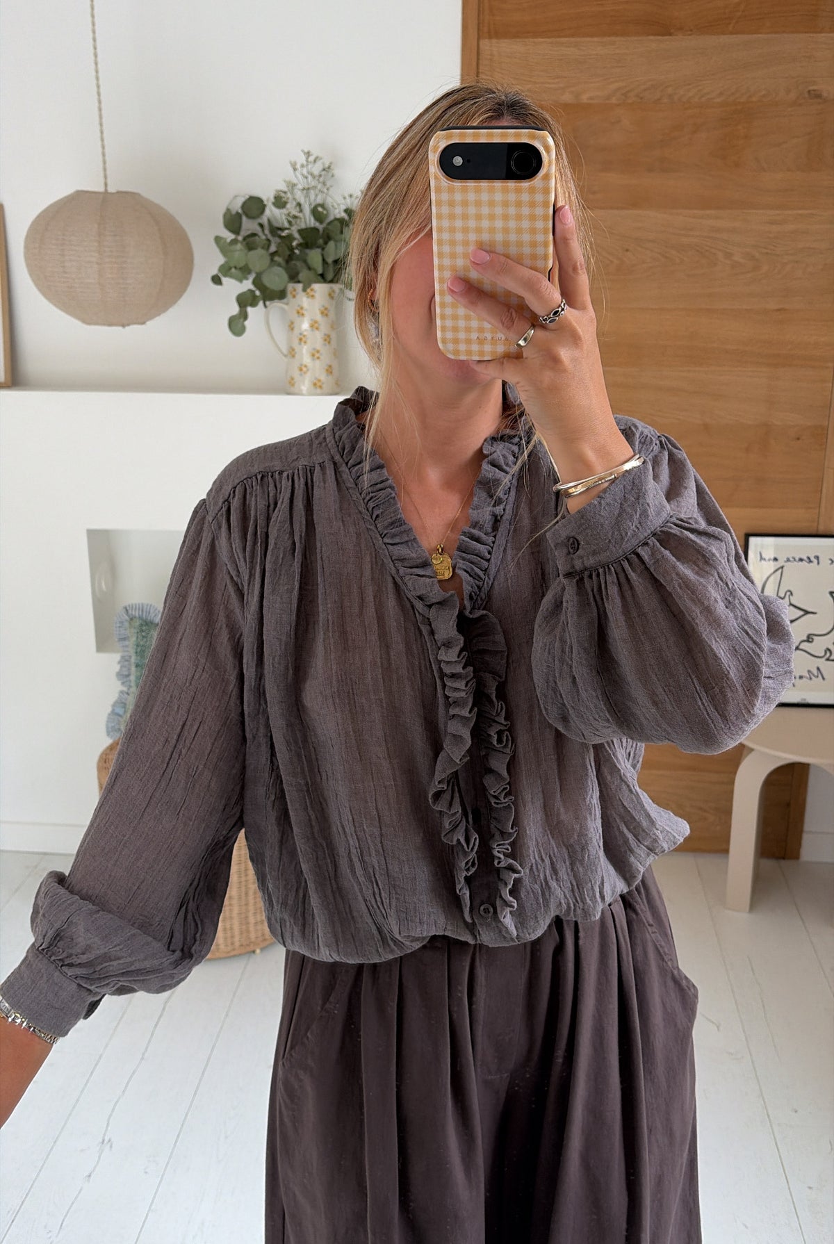 Blusa Charlie taupe – Johanna Paris