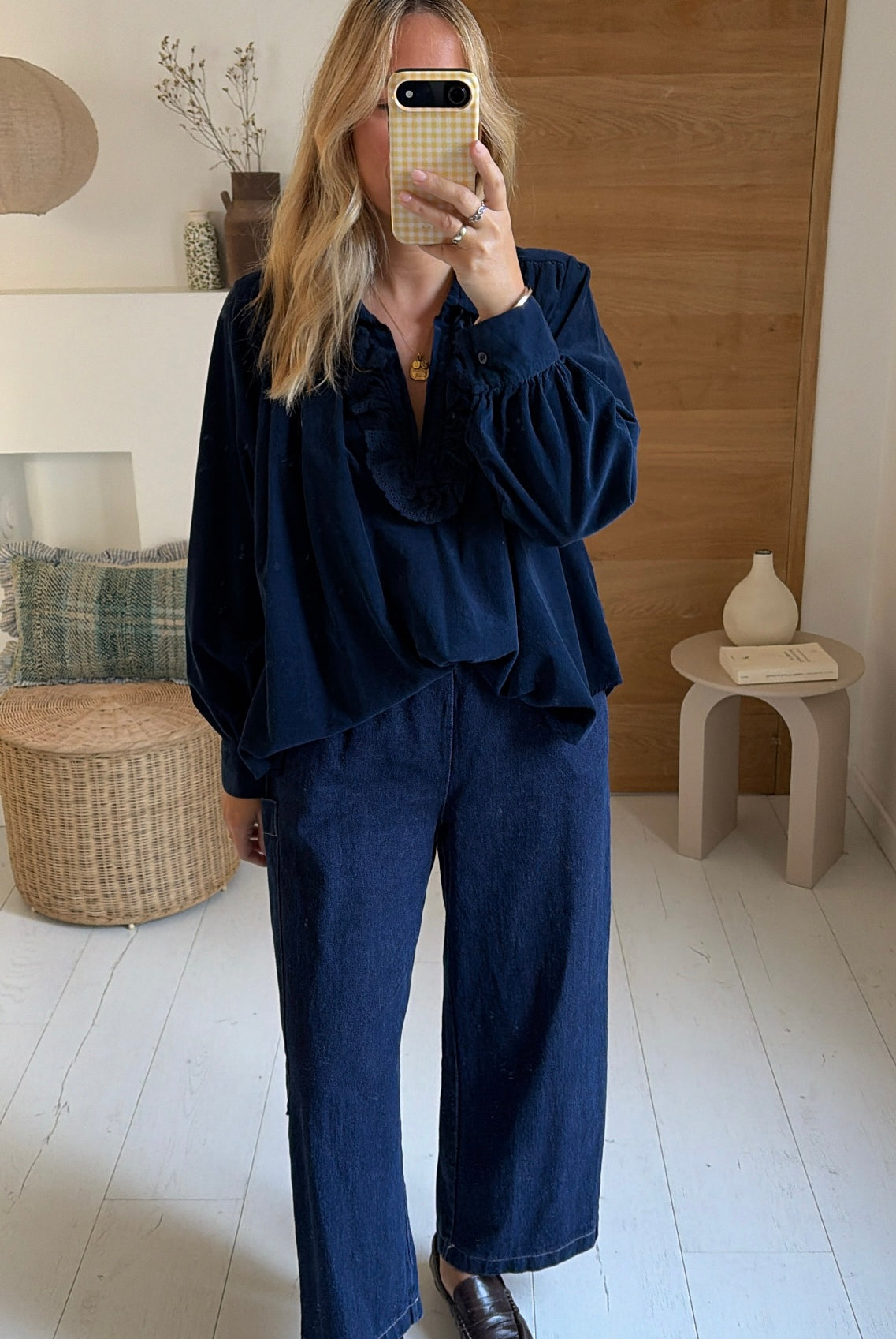 Blouse Velvet marine – Johanna Paris