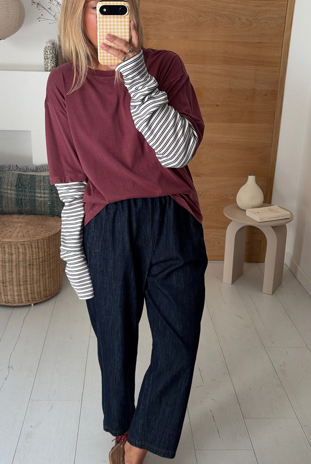 Tee Shirt Malabar burgundy – Hod Paris