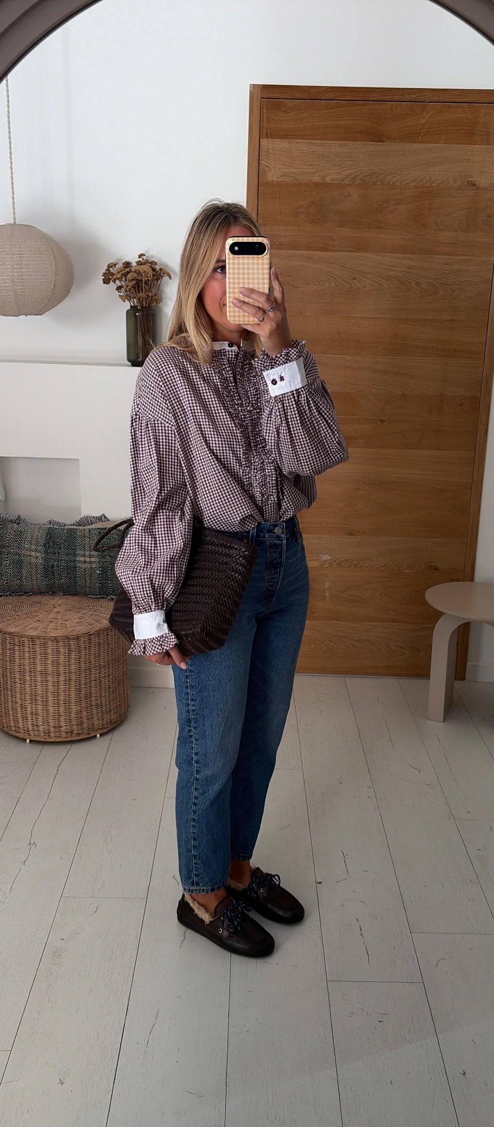 Blusa Maya vichy prugna