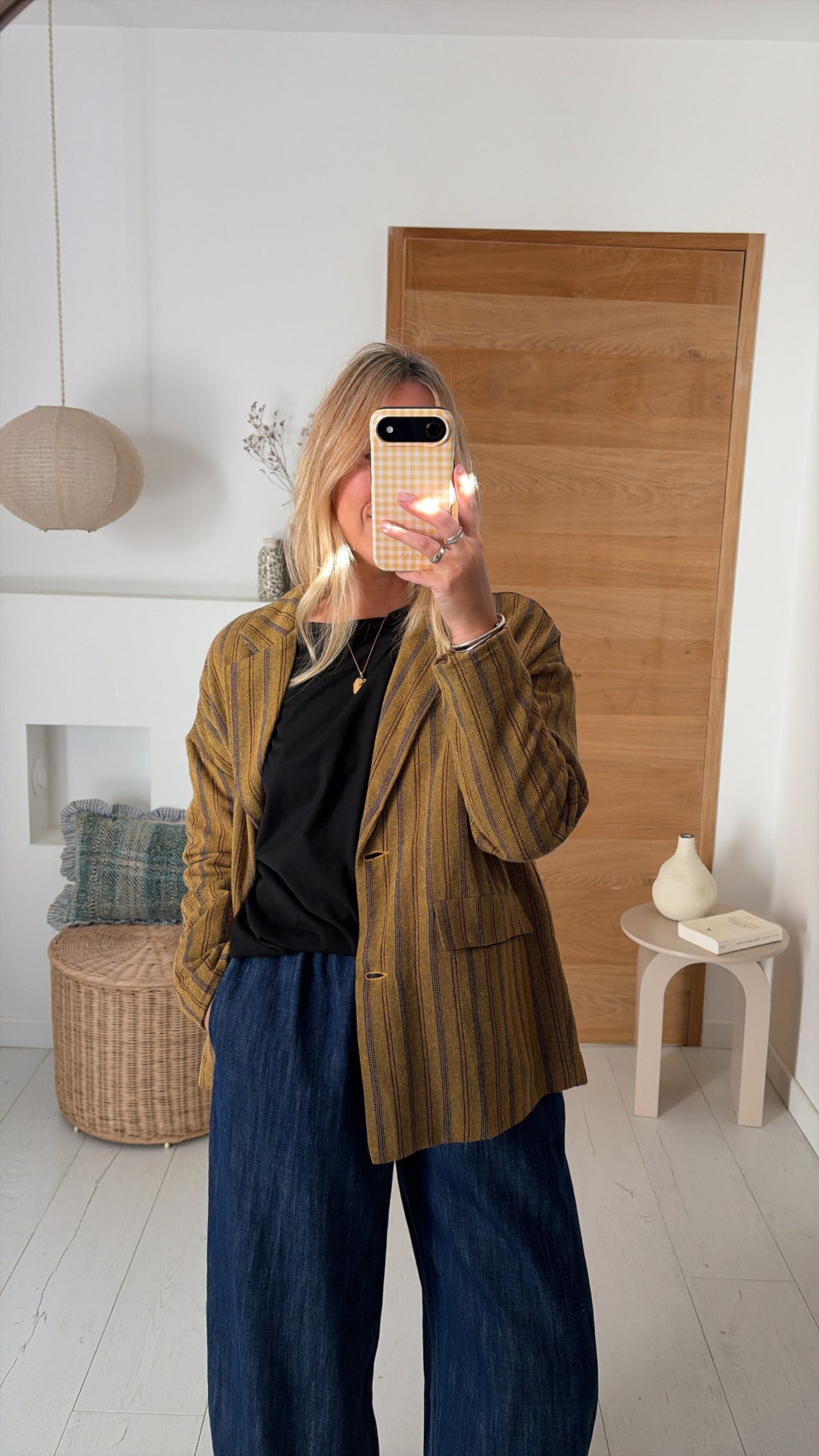 Blazer Romane stripes moutarde