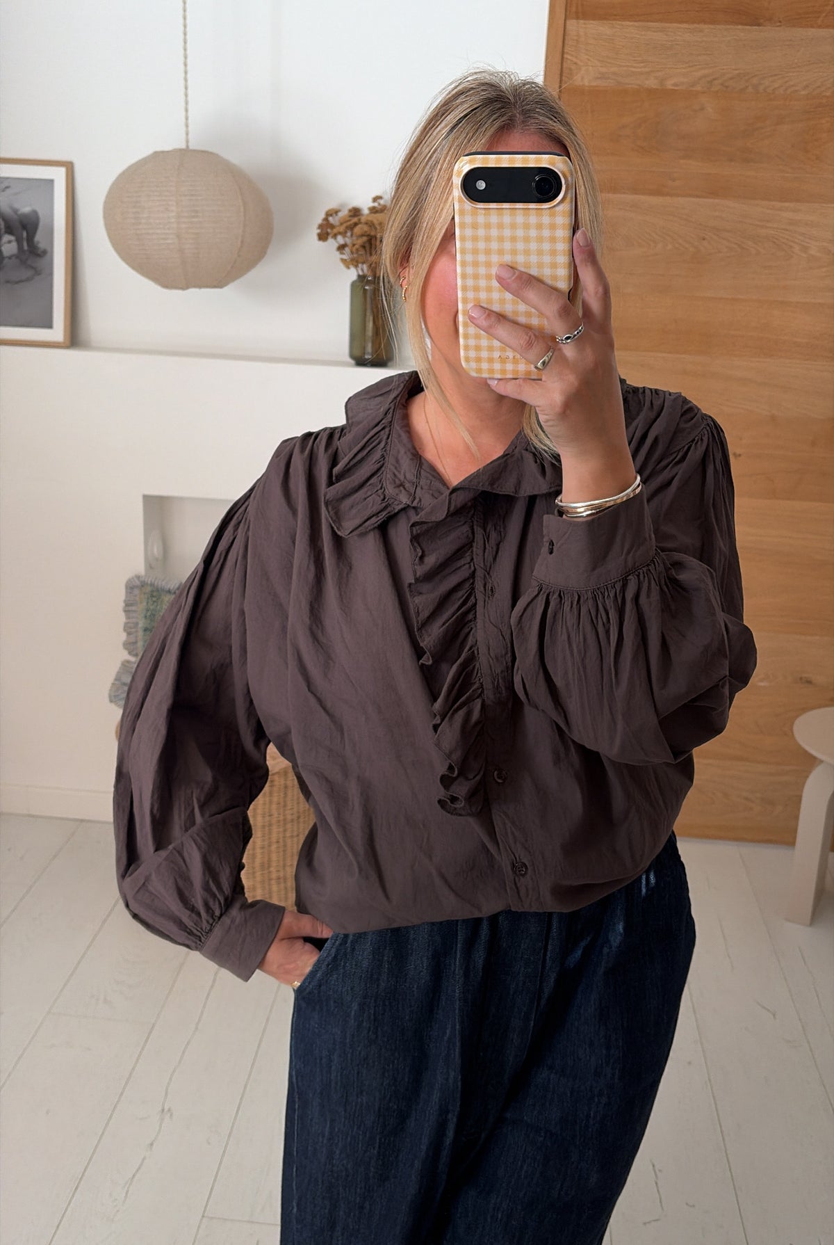 Blouse Lison choco – Johanna Paris
