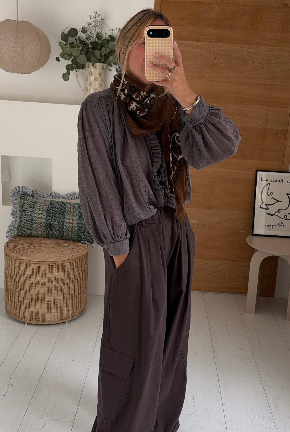Blusa Charlie taupe – Johanna Paris