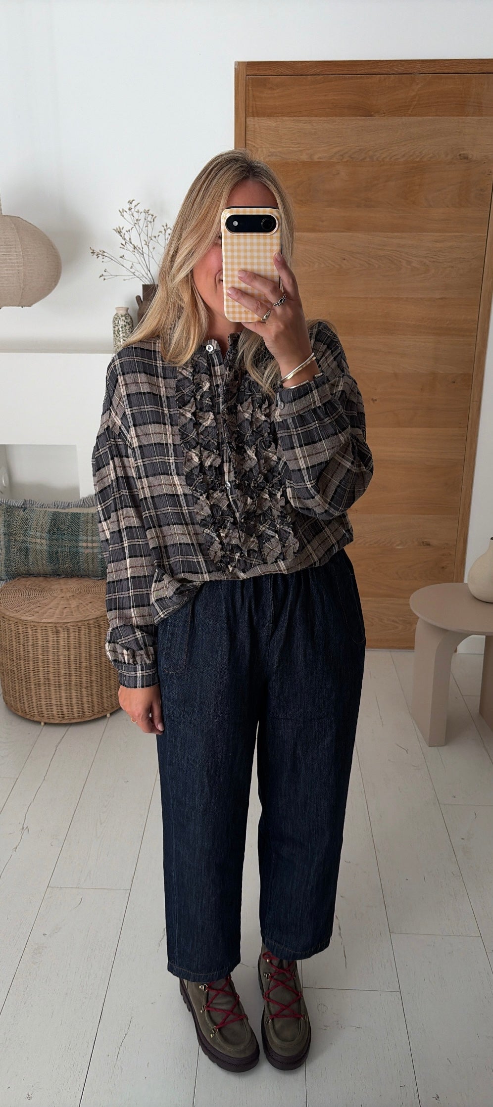 Bluse Maya grau chambray