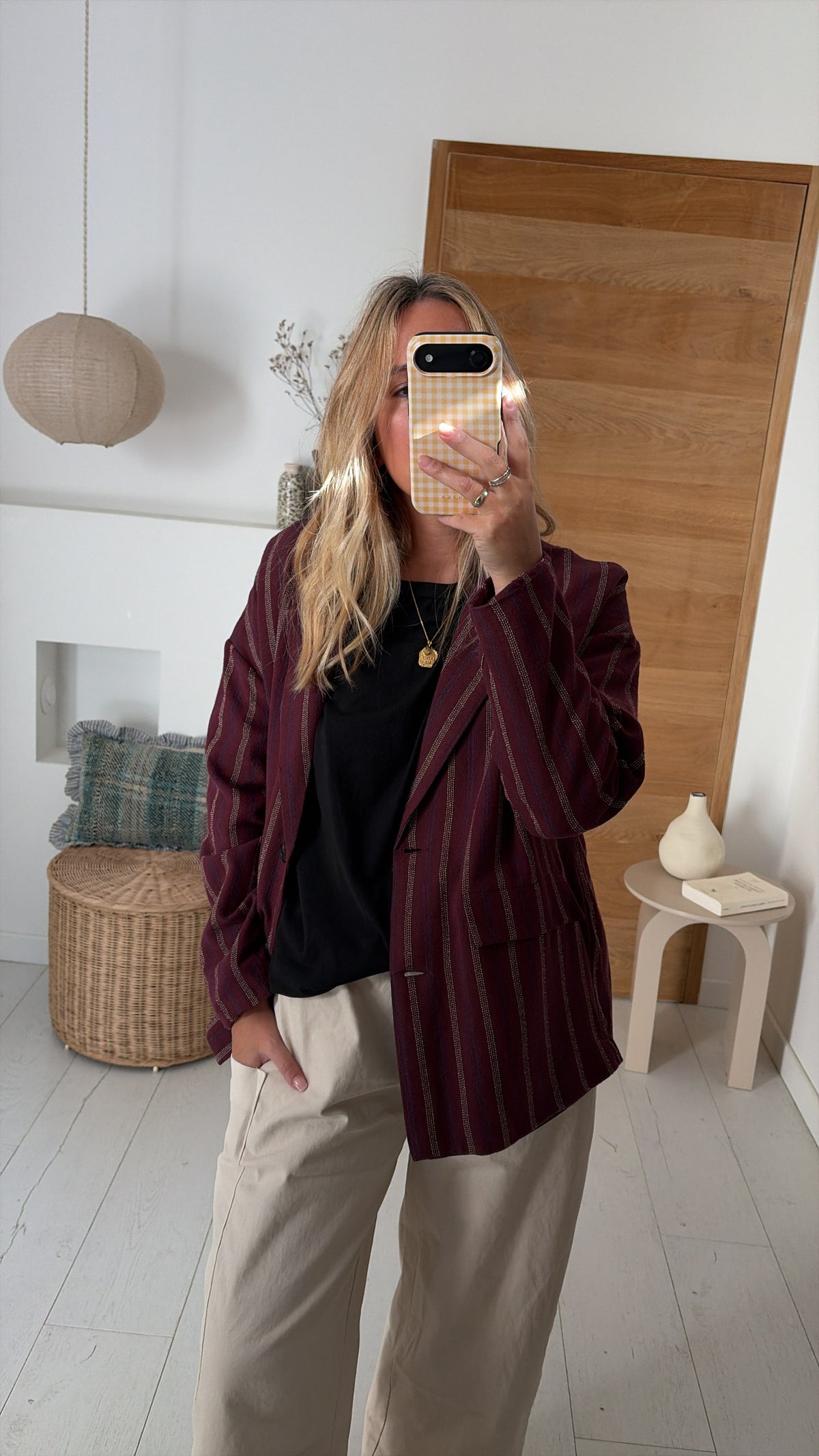 Blazer Romane stripes burgundy