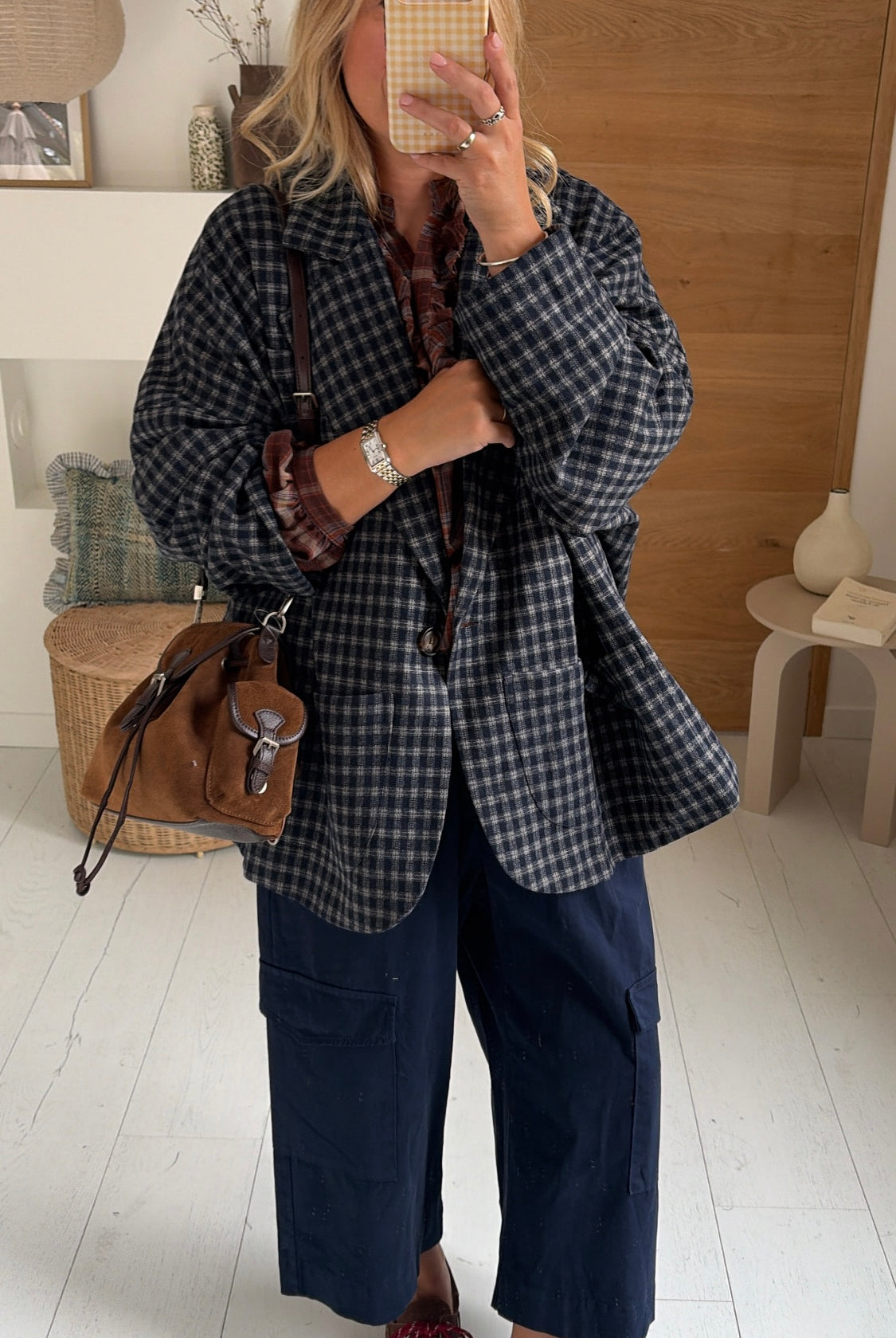 Veste Jacob carreaux navy – CLO