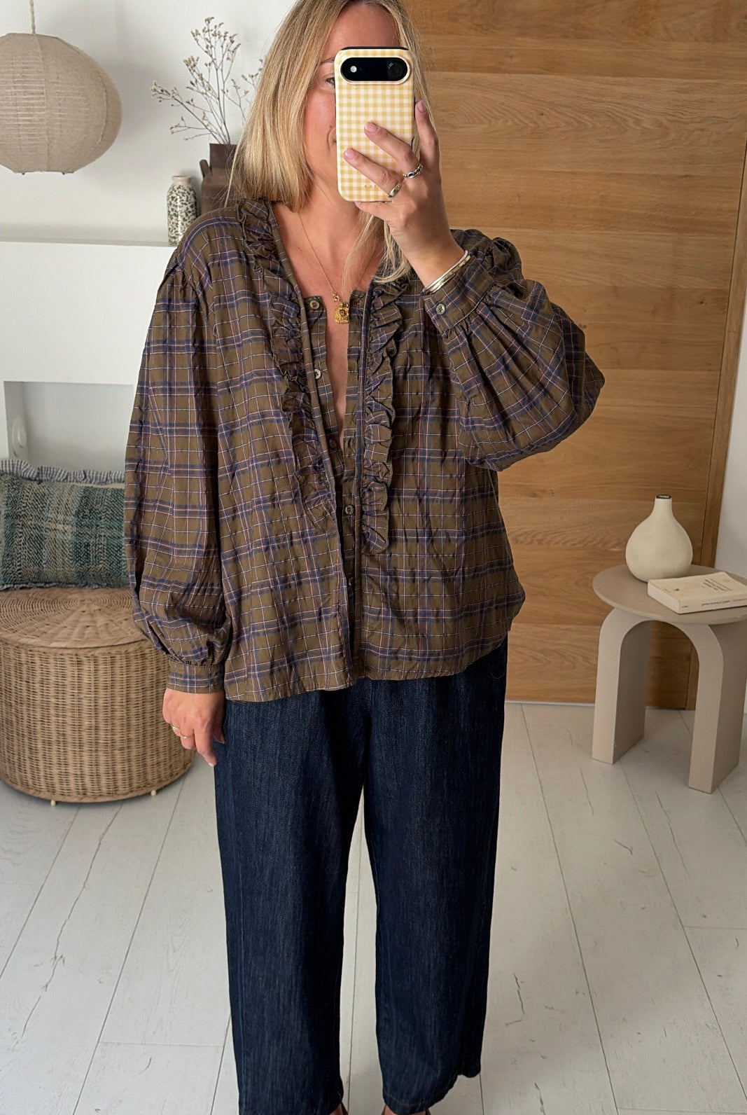Blusa Maya gris chambray – Johanna Paris