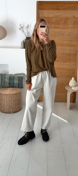 Pantalon Magic coton écru