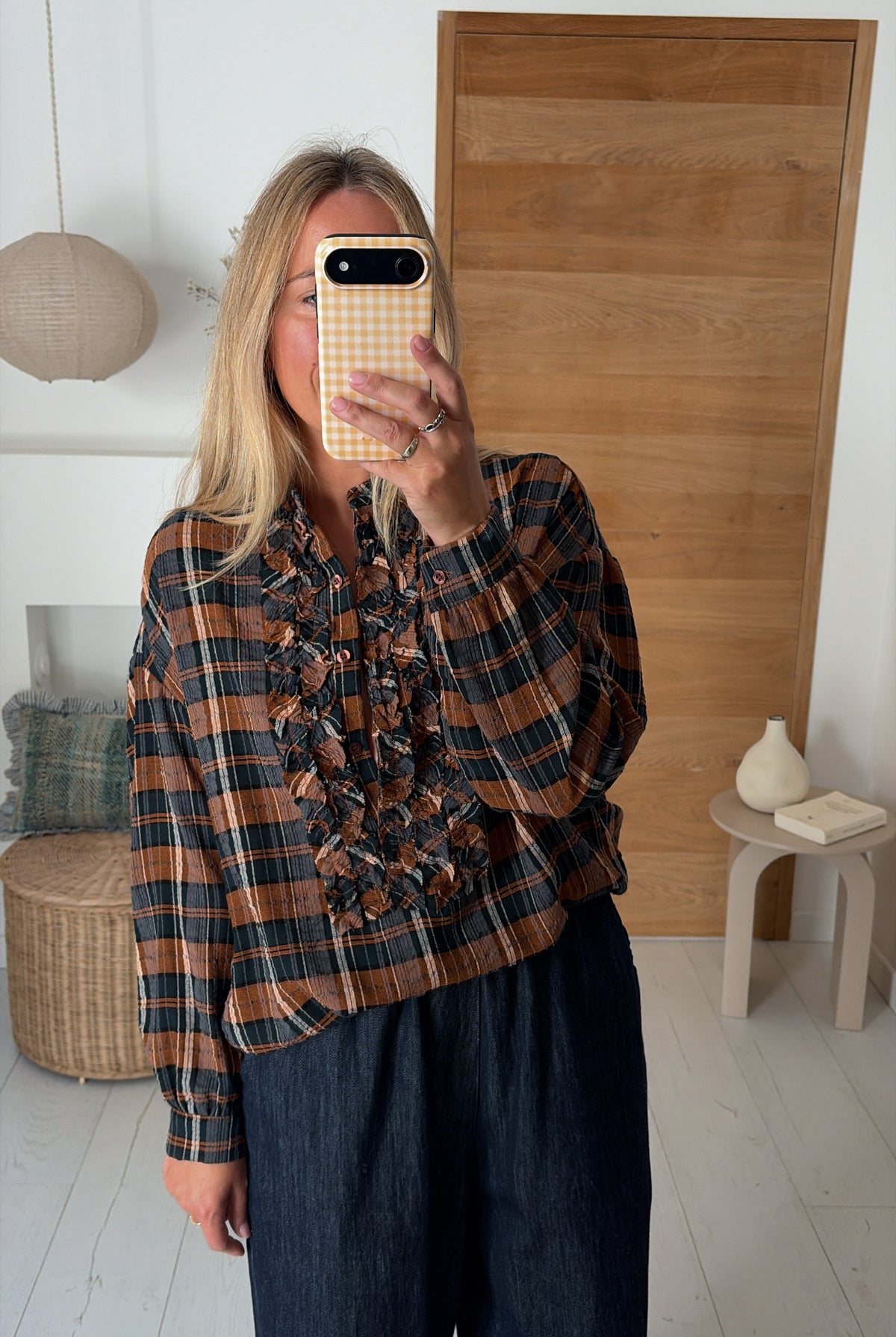 Blusa Maya gris chambray – Johanna Paris