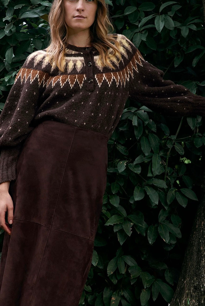 Pull Greta jacquard nordique – Yerse