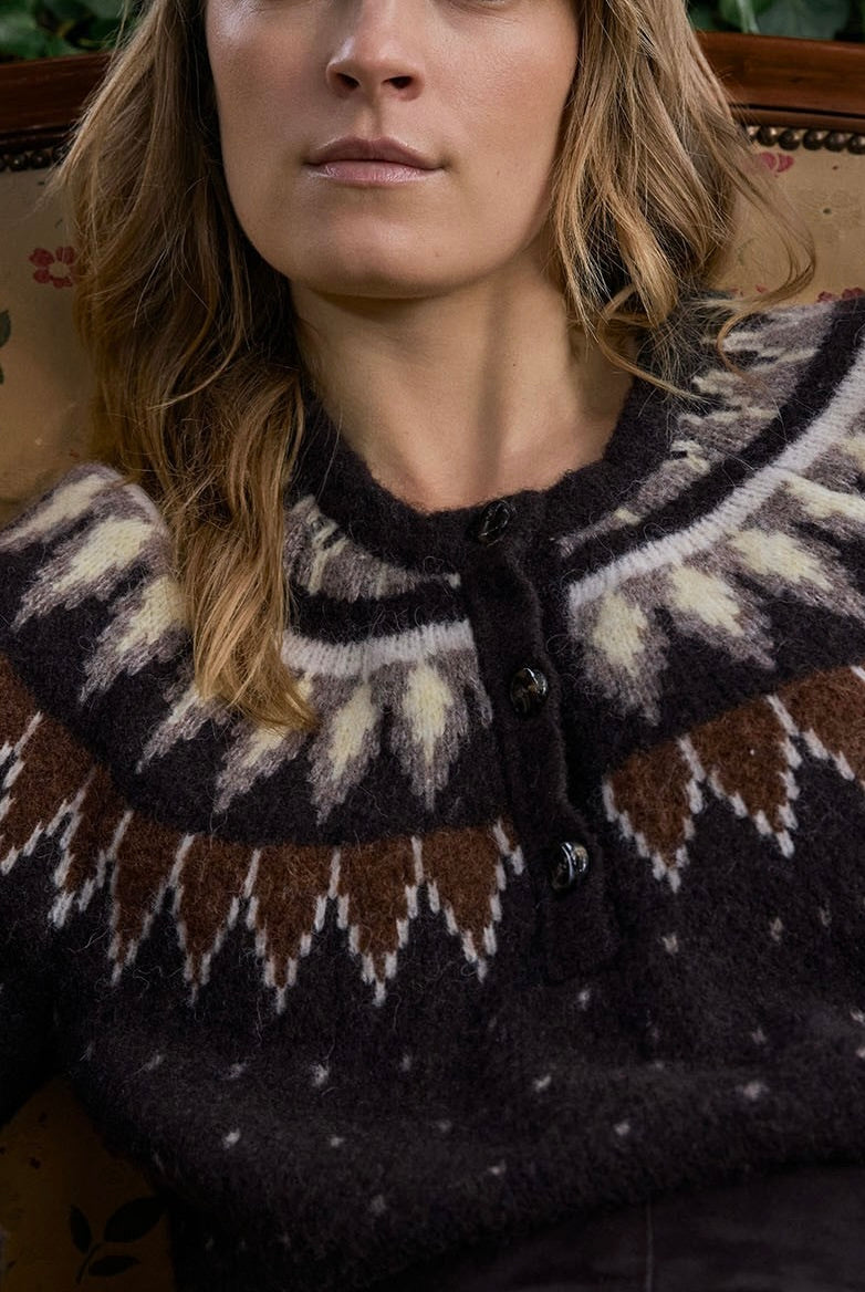 Pull Greta jacquard nordique – Yerse