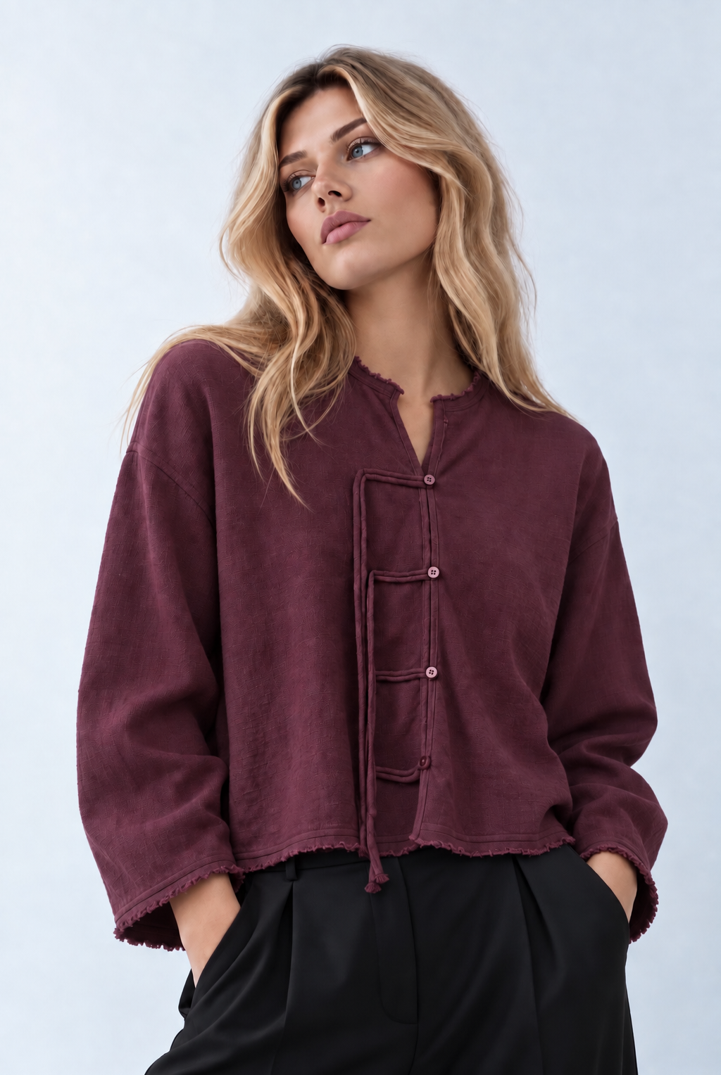 Kimono Kim prune – Ora