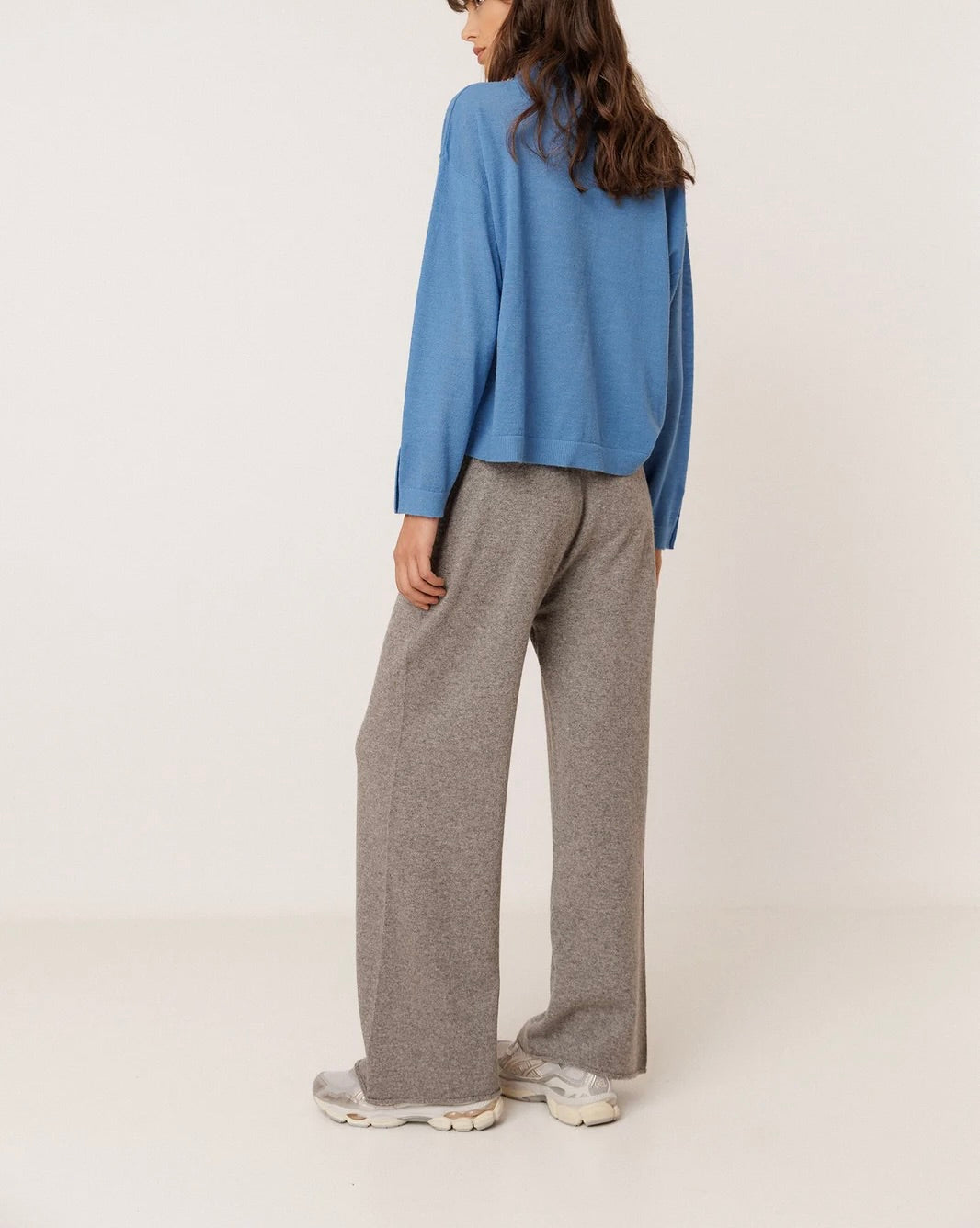 Pantalon crop gris