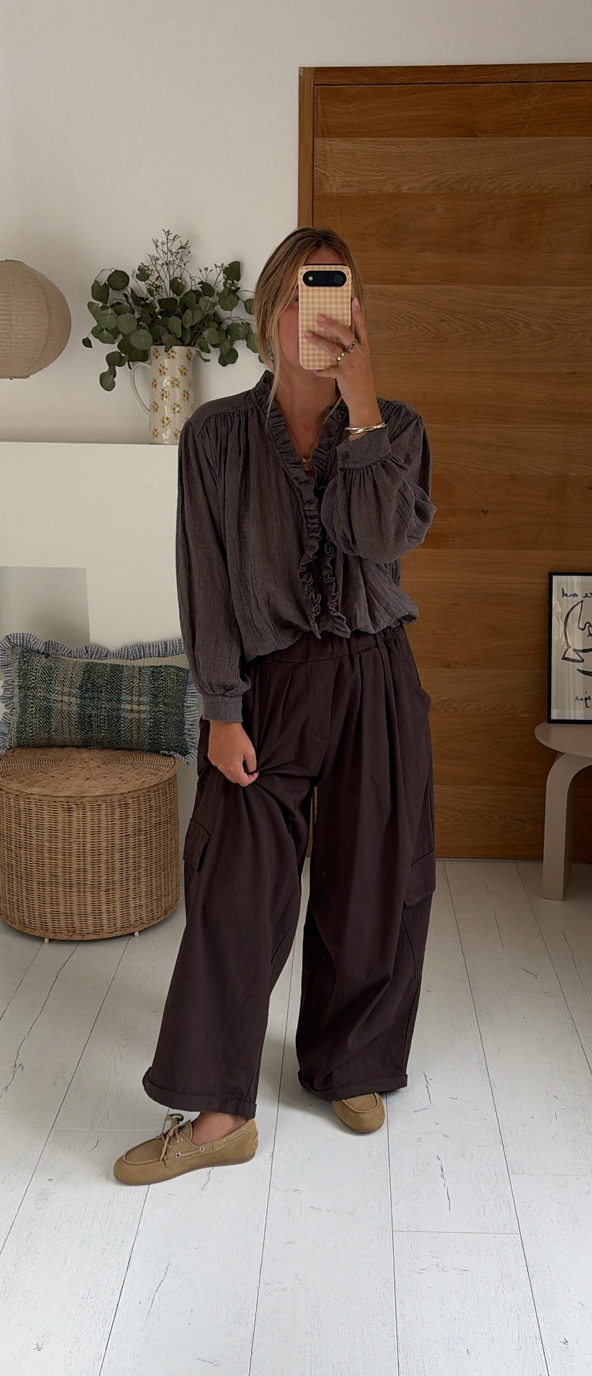 Blusa Charlie taupe – Johanna Paris