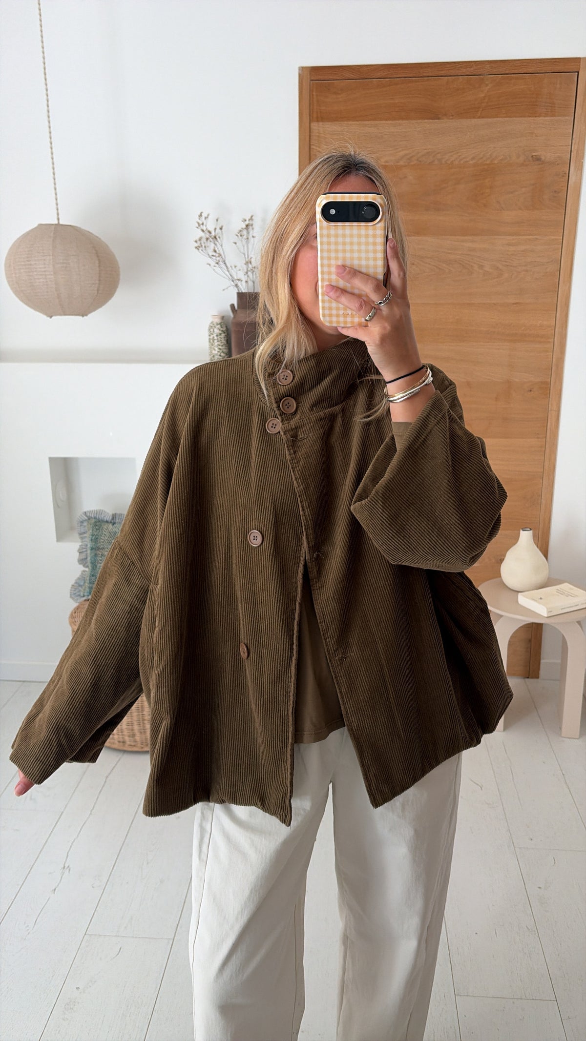 Veste Thais velours hunter