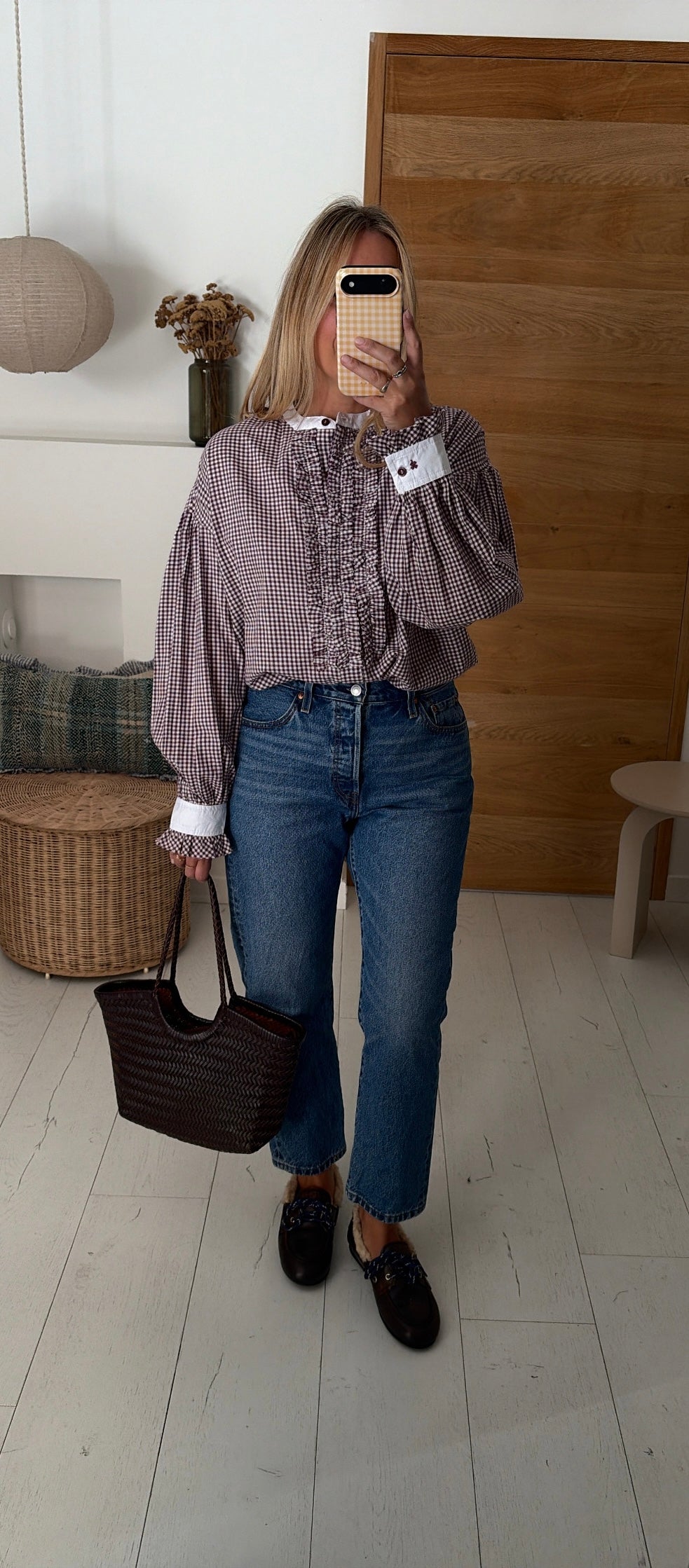 Blusa Maya vichy prugna
