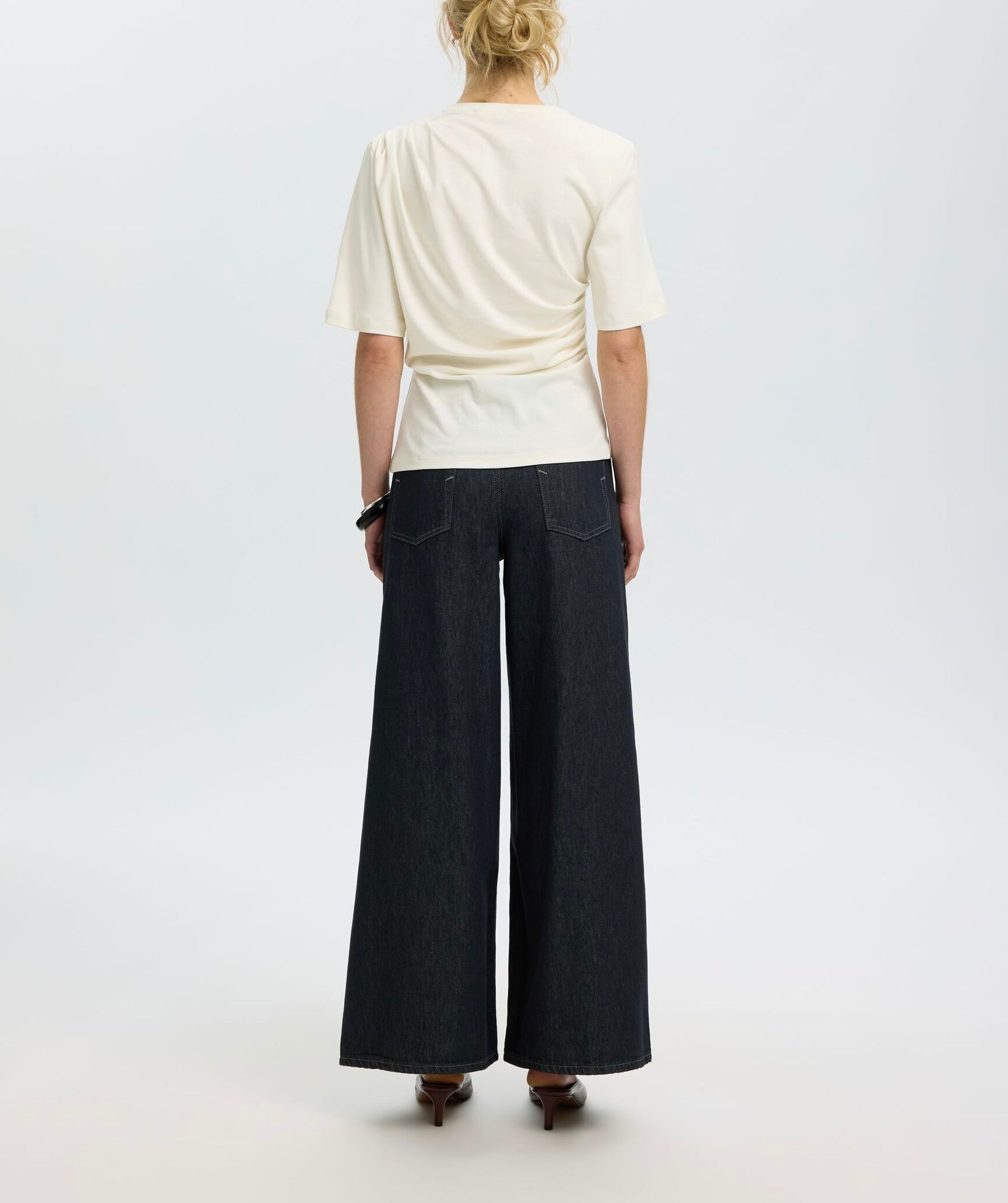 t-shirt Woline ecru – Selected