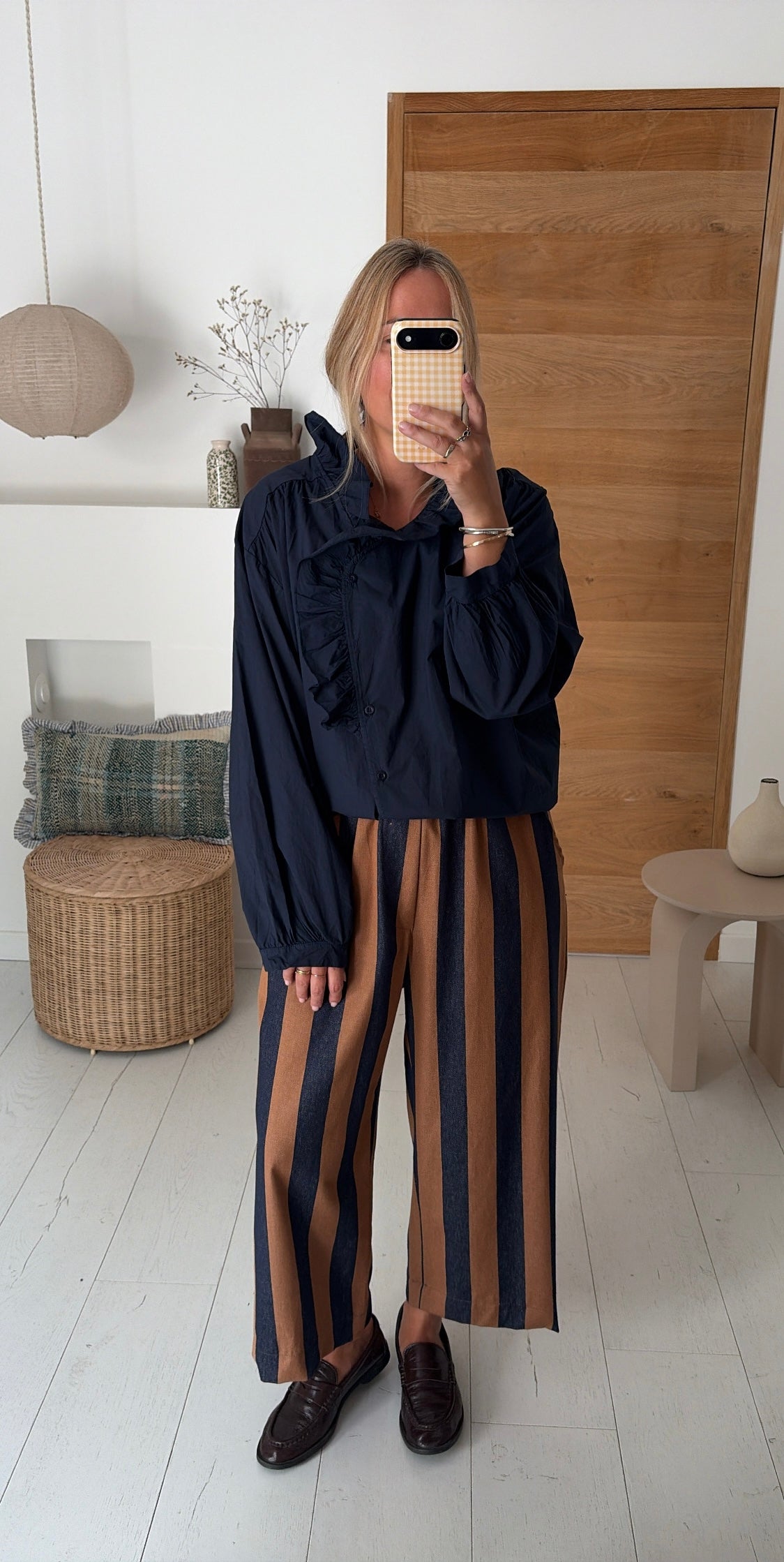trousers Roma stripes rose – Johanna Paris