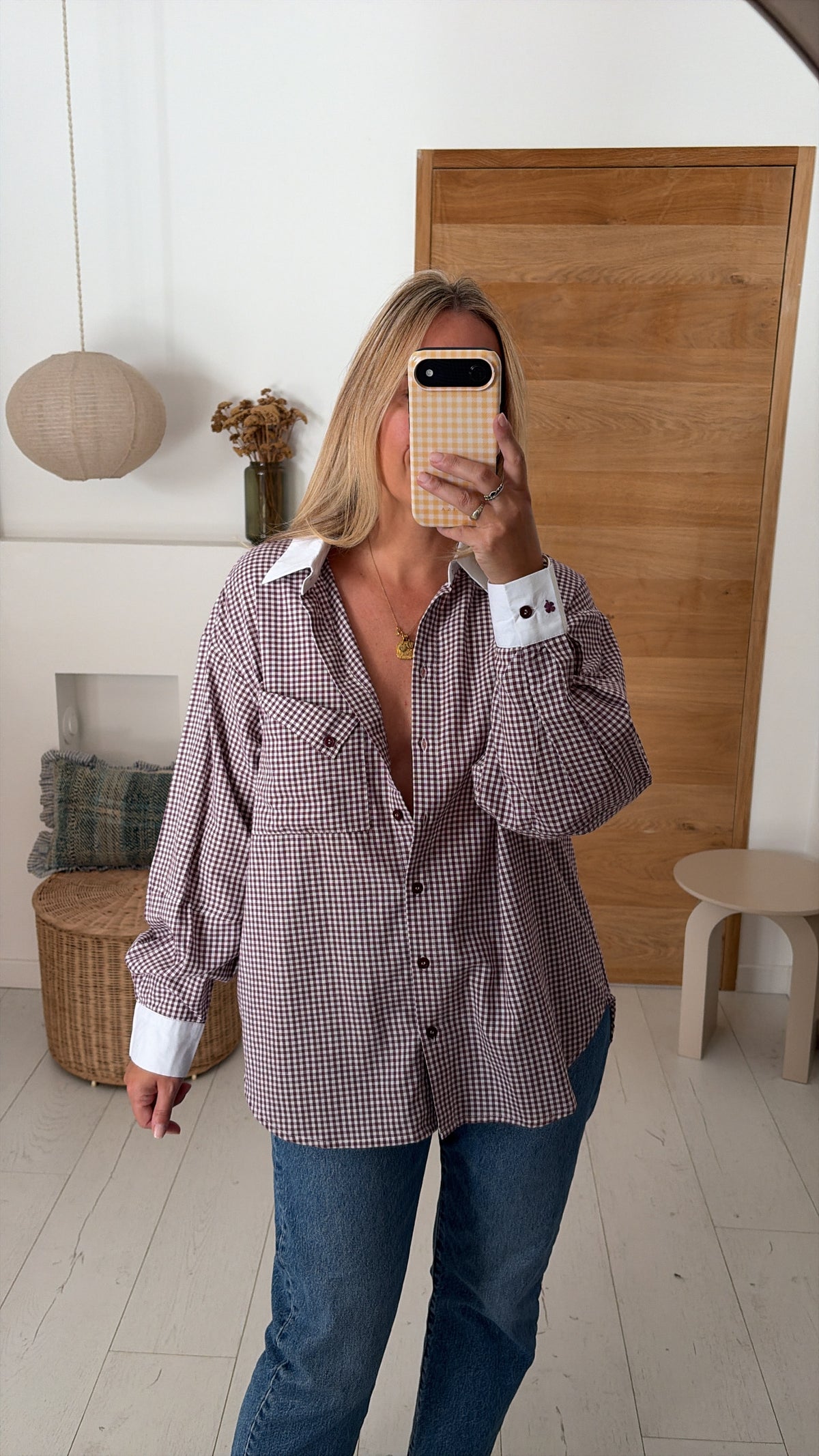 Blusa Noa vichy prugna