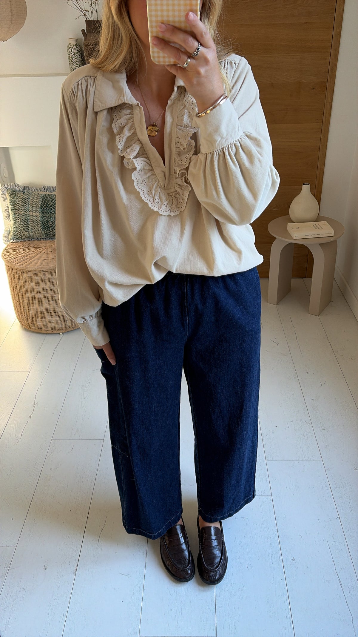Blouse Velvet écru