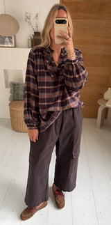 blouse Louise checked red