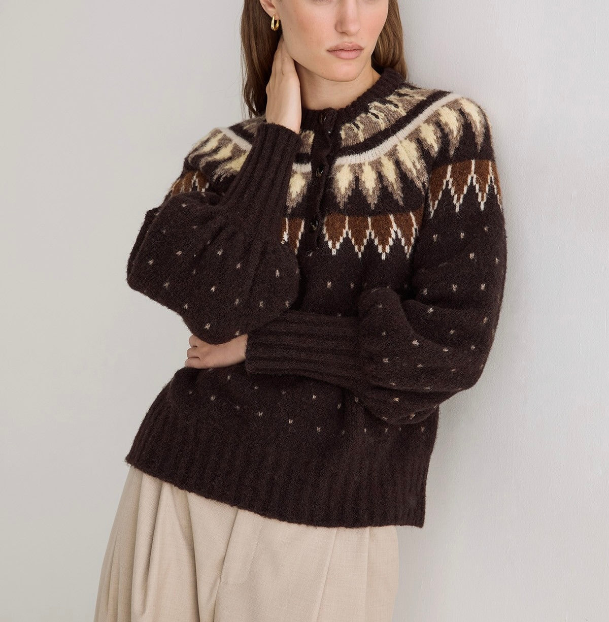 Pull Greta jacquard nordique – Yerse