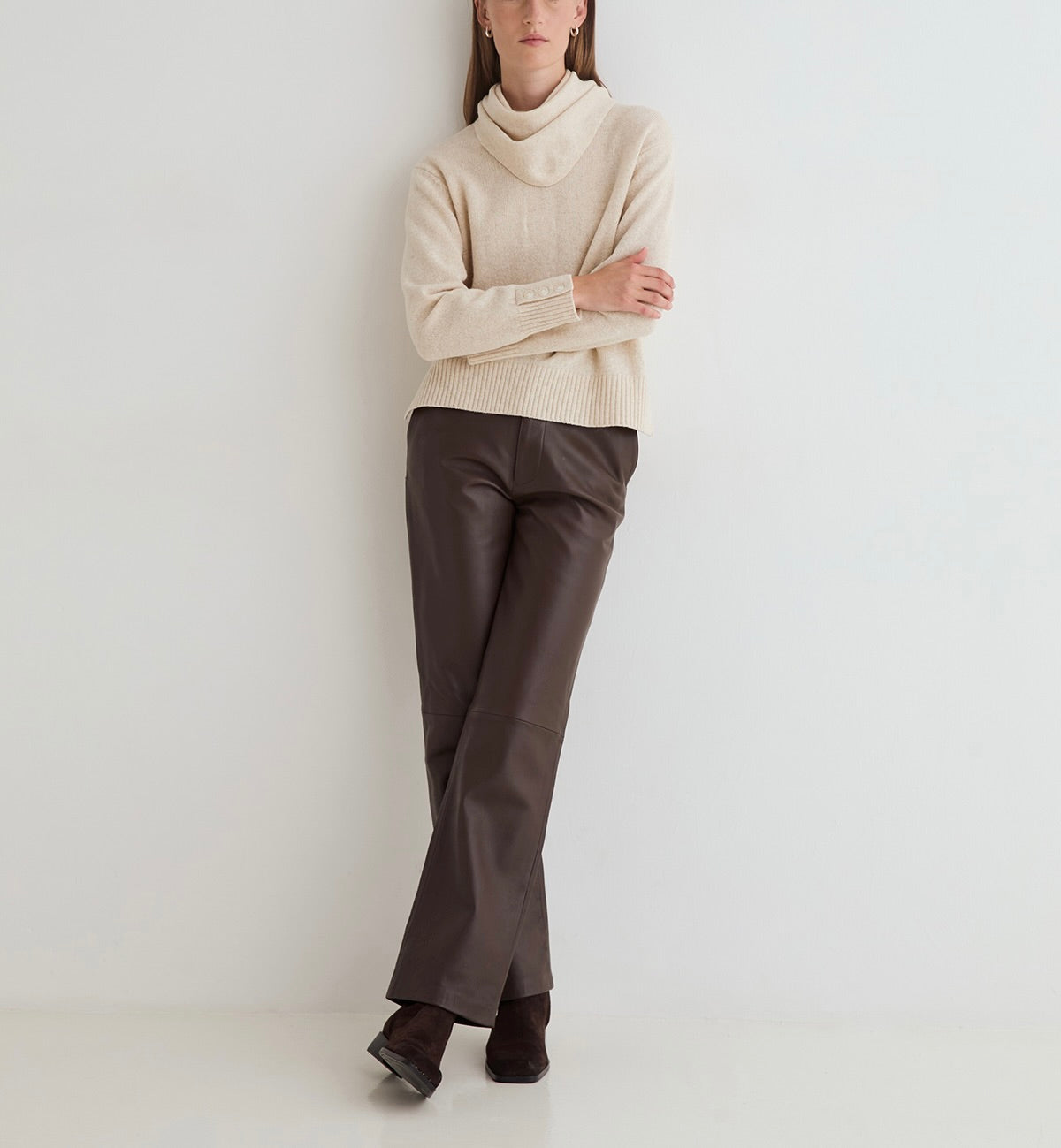 Pantalon Tod cuir choco – Yerse
