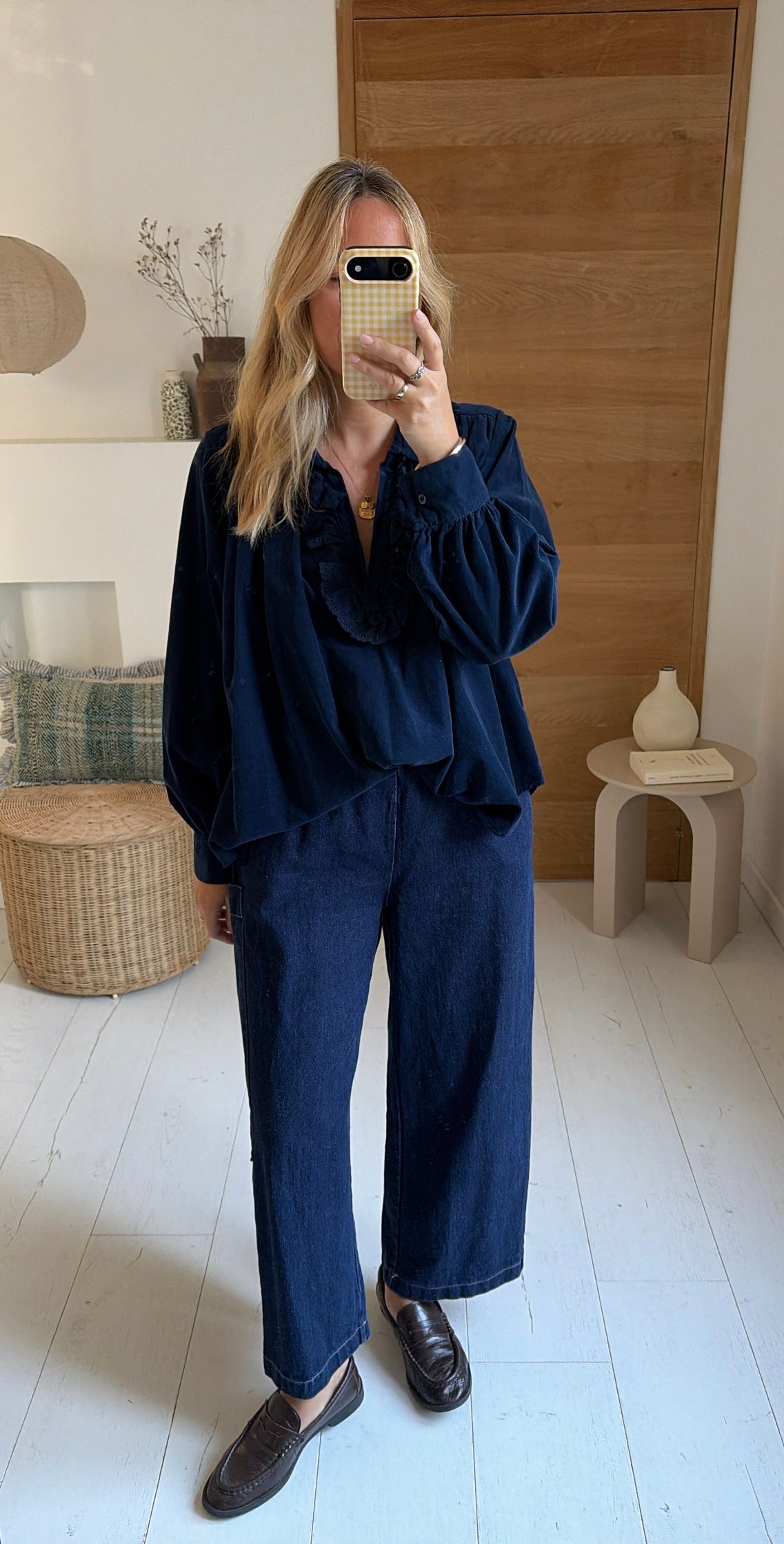Blouse Velvet marine – Johanna Paris