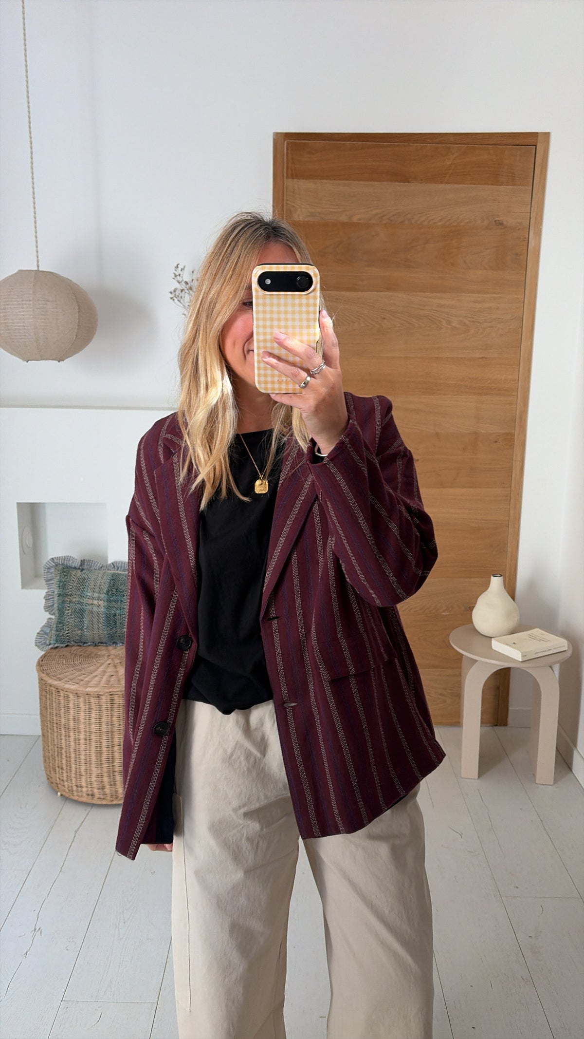 Blazer Romane stripes burgundy