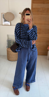 stripe celeste anthracite