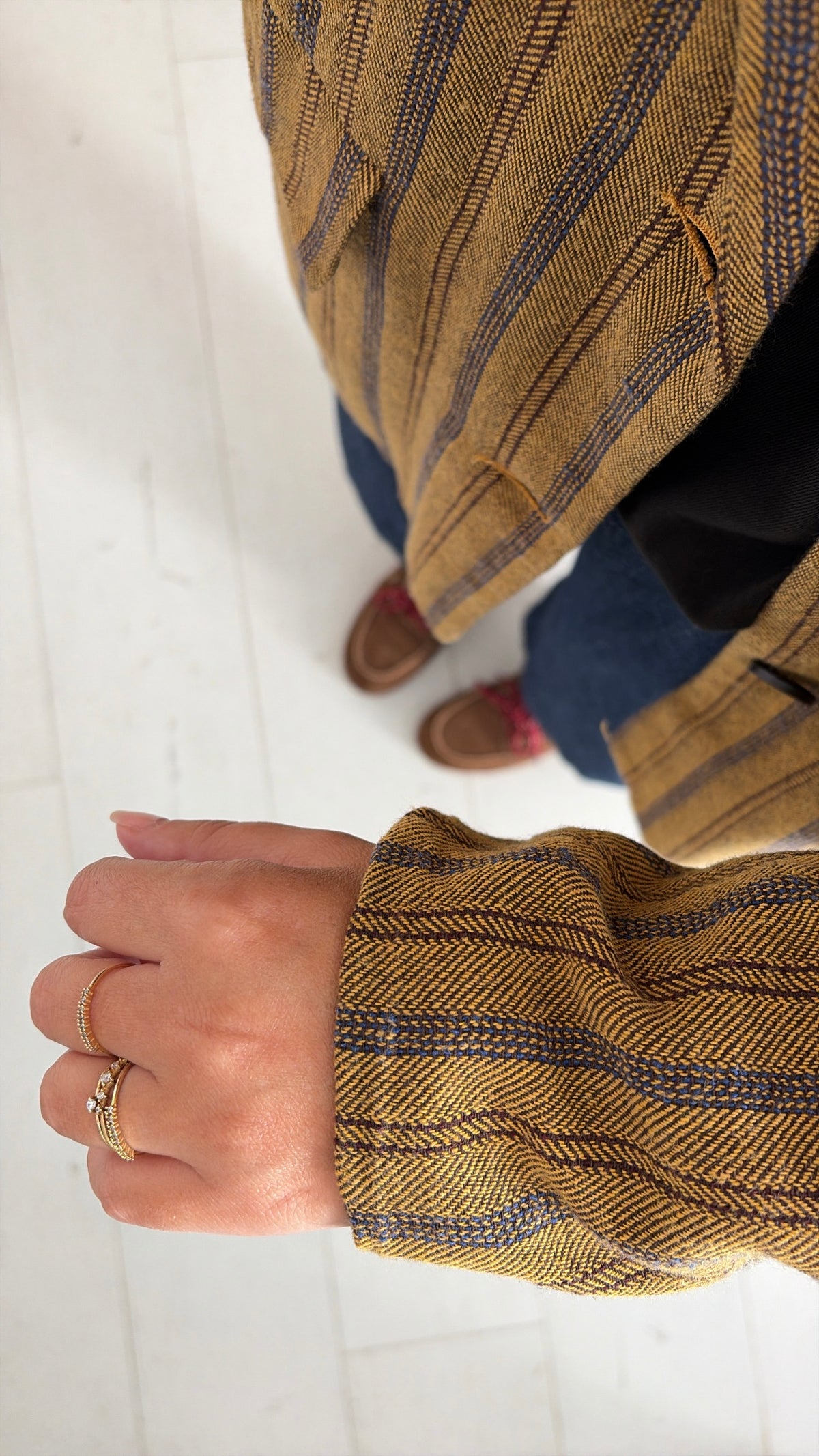 Blazer Romane stripes moutarde