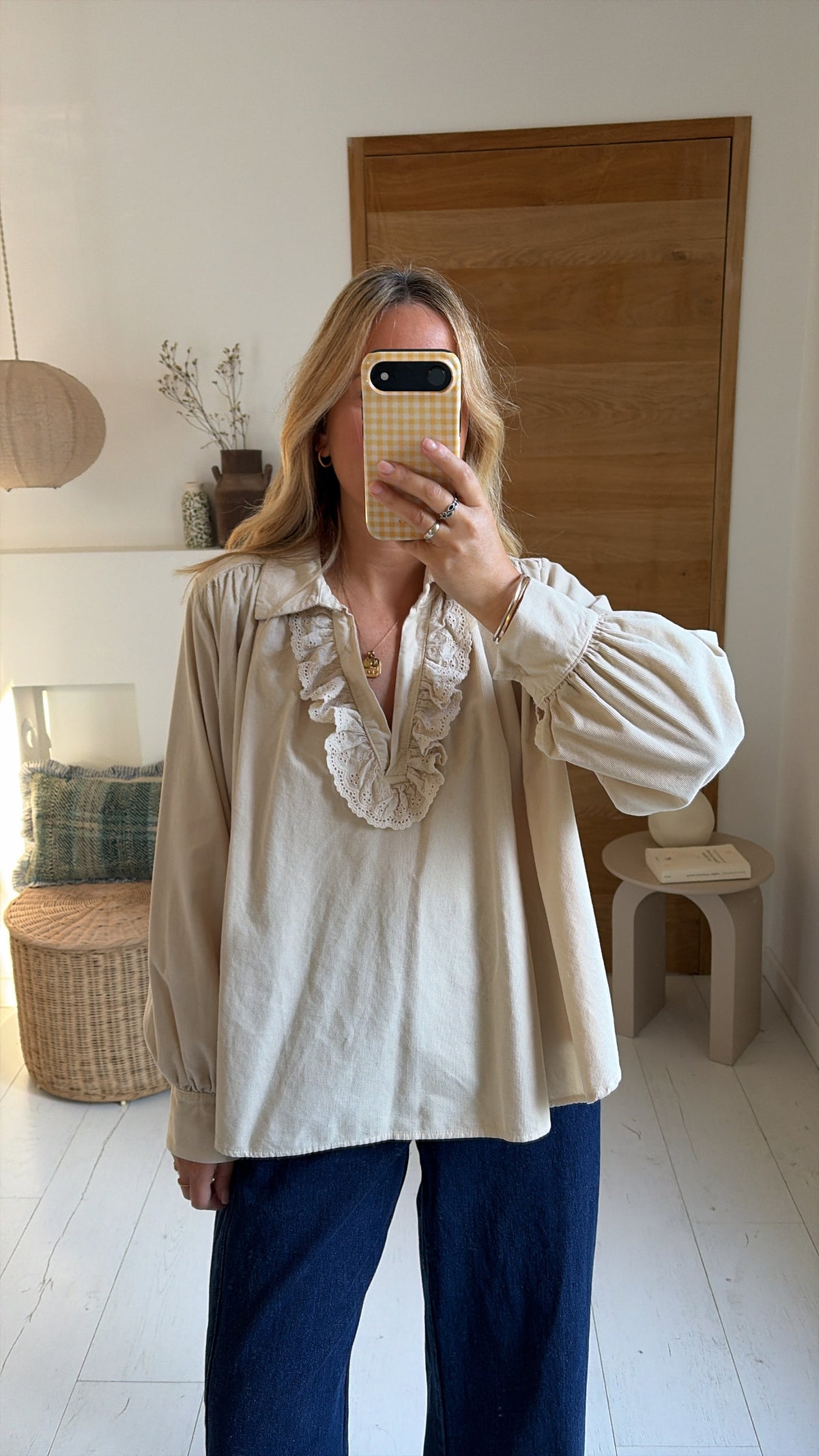 Blouse Velvet écru