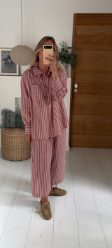Hose Roma stripes rose